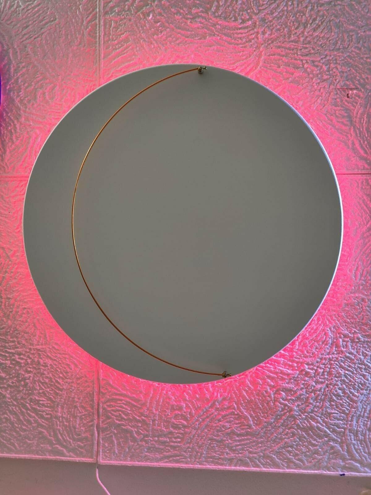 Acrylic Bruno Bani Moon W Wall Light Sculpture For Sale