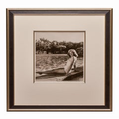 Marilyn Monroe at The Palm Springs Racquet Club by Bruno Bernard - Black & White