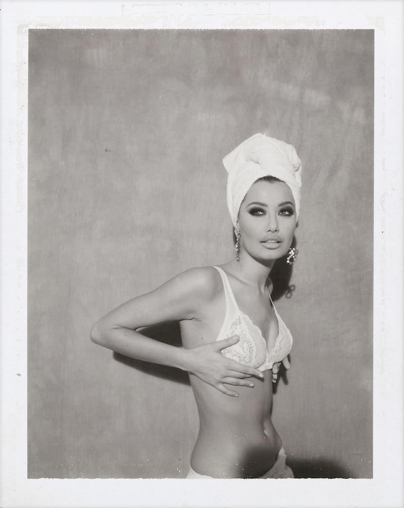 Bruno Bisang Nude Photograph - Sky N. for Amiga Milan, Fashion Photography, Original Polaroid