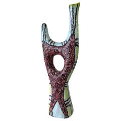 Bruno Brunetti Midcentury Pottery Ceramic Sculpture Vase by La Cava