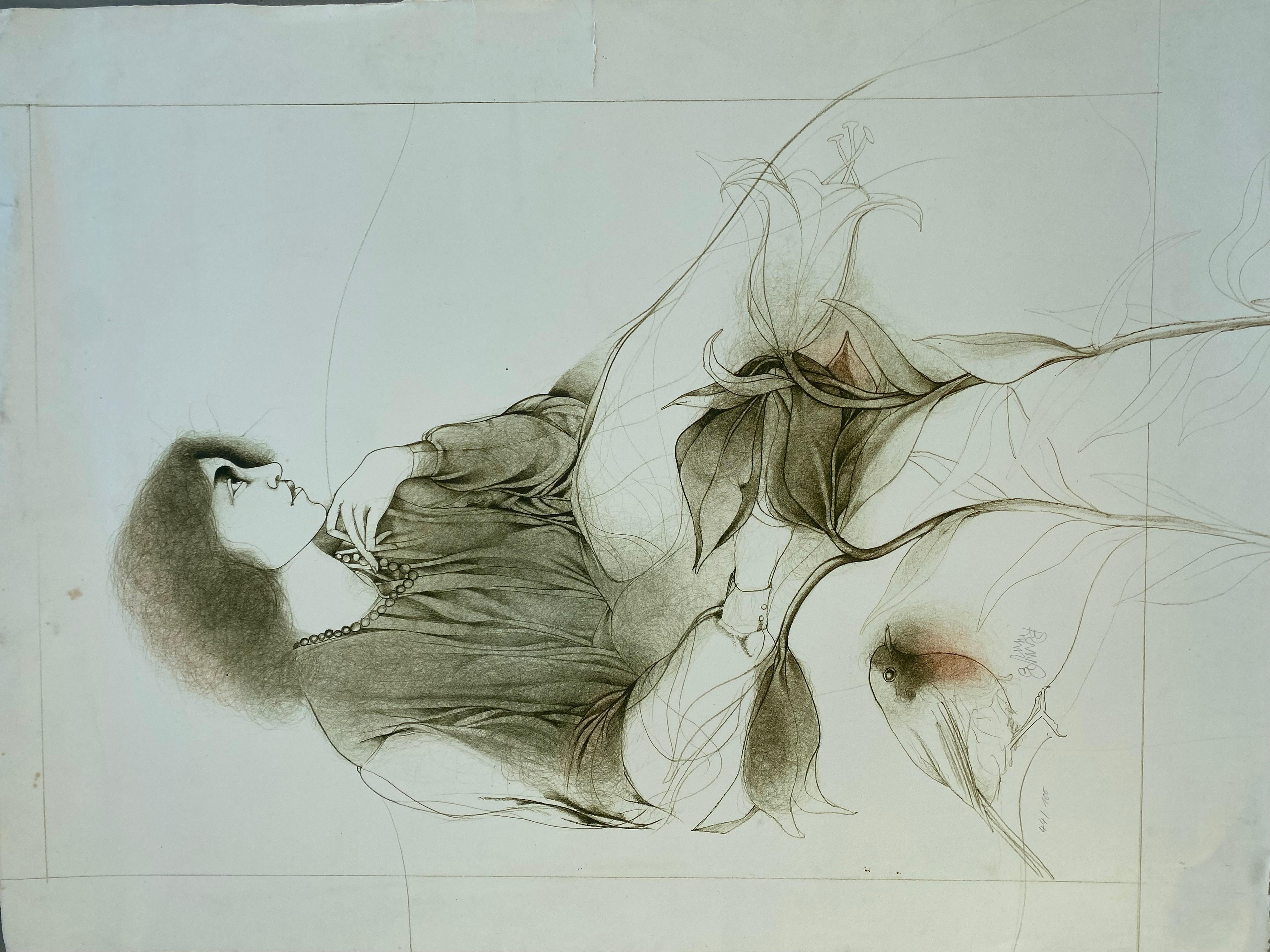 Bruno Bruni Il Pettirosso
1935
Lithographie auf Papier
unterzeichnet
nummeriert 44/100
Guter Zustand, aber kleiner Einriss im Rand
80x60 cm 
190 Euro