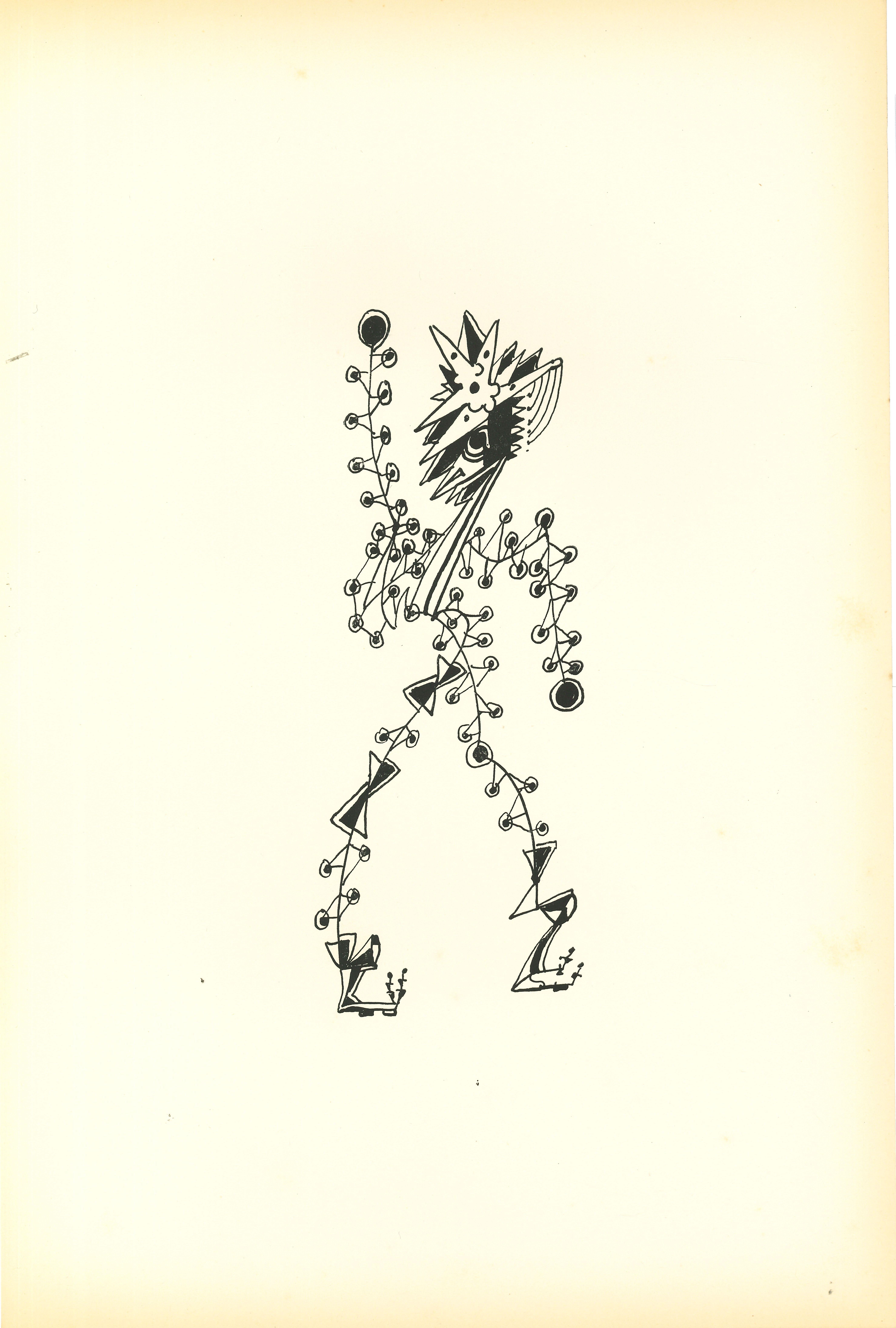 Composición de Diodora - Litografía original de Bruno Capacci - 1950