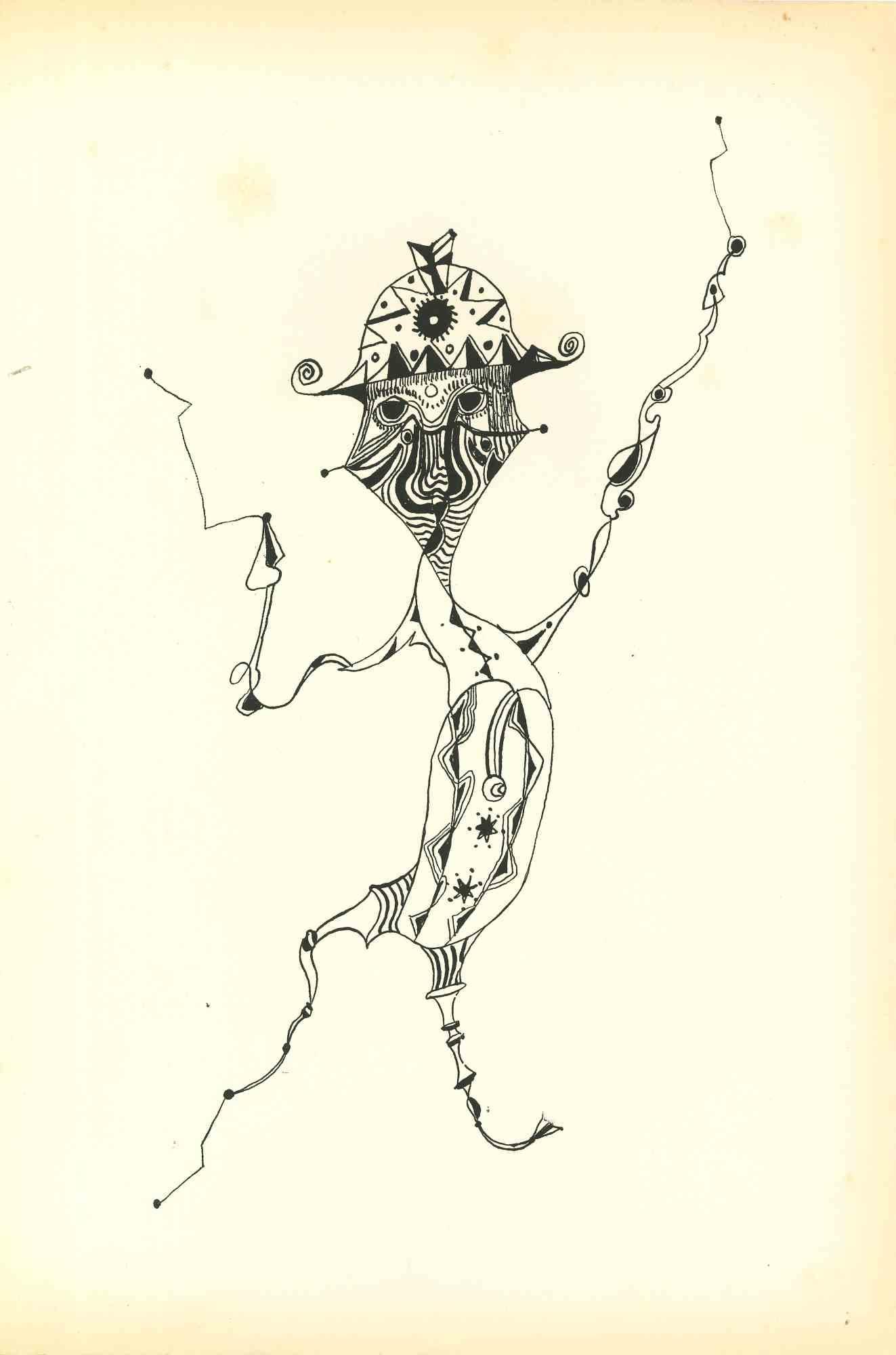 Composición de Diodora - Litografía original de Bruno Capacci - 1950