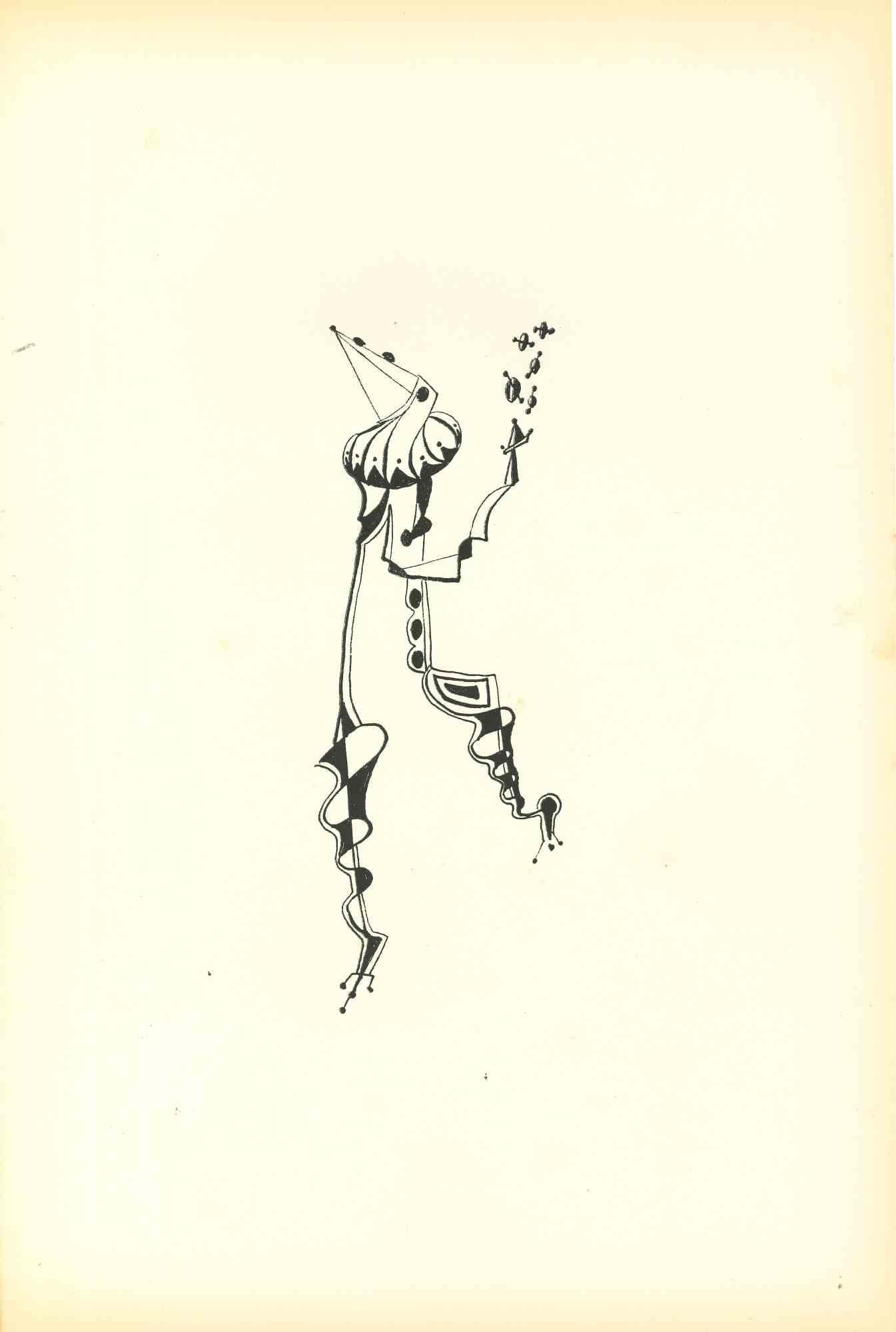 Composition Of Diodora est une lithographie originale réalisée par Bruno Capacci en 1950.

L'œuvre fait partie d'une édition en 500 exemplaires de "La nef d'argent" Paris.

En bon état, sans signature.

Bruno CAPACCI (1906-1996) est un artiste né en