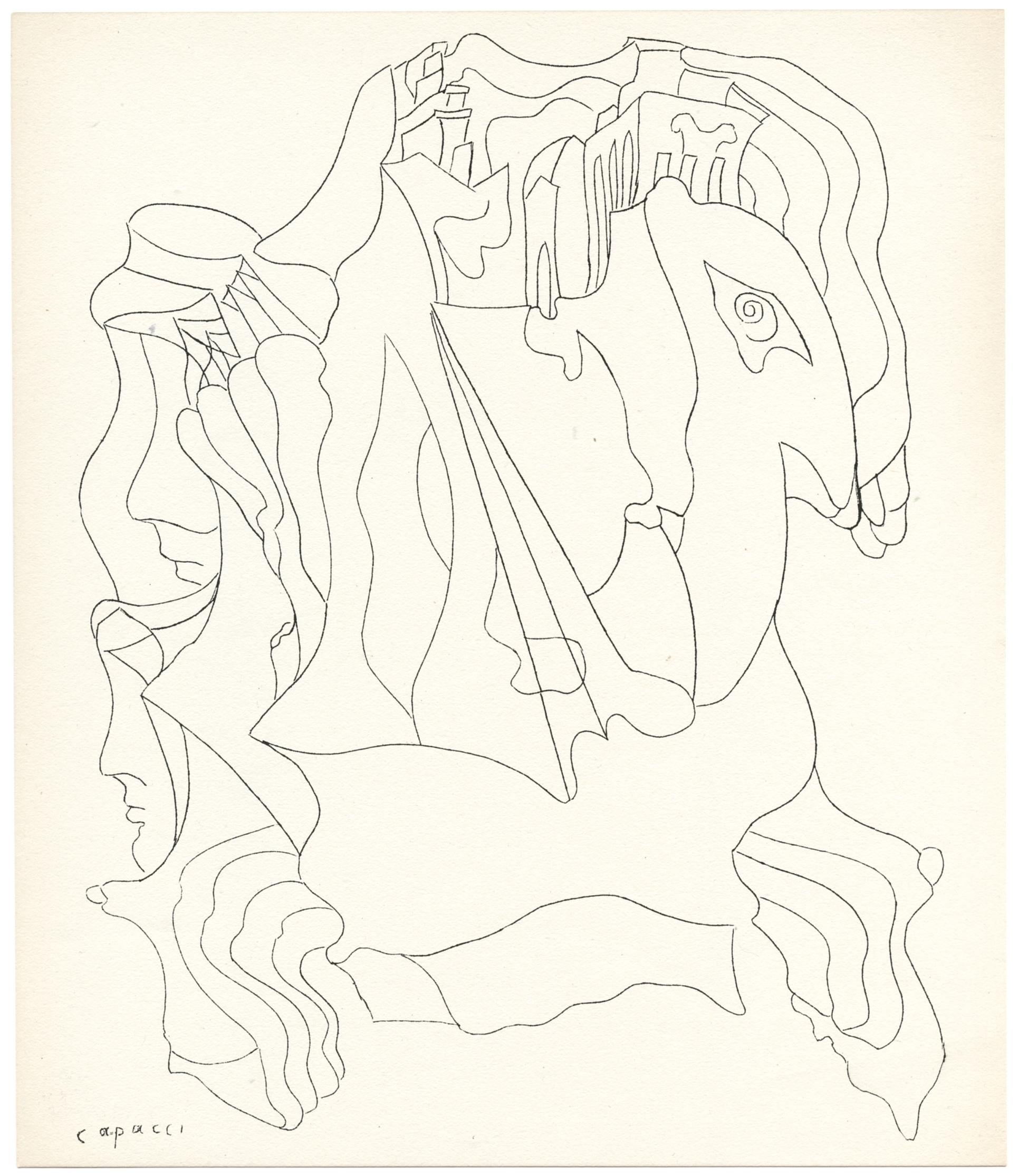 Originallithographie – Print von Bruno Capacci