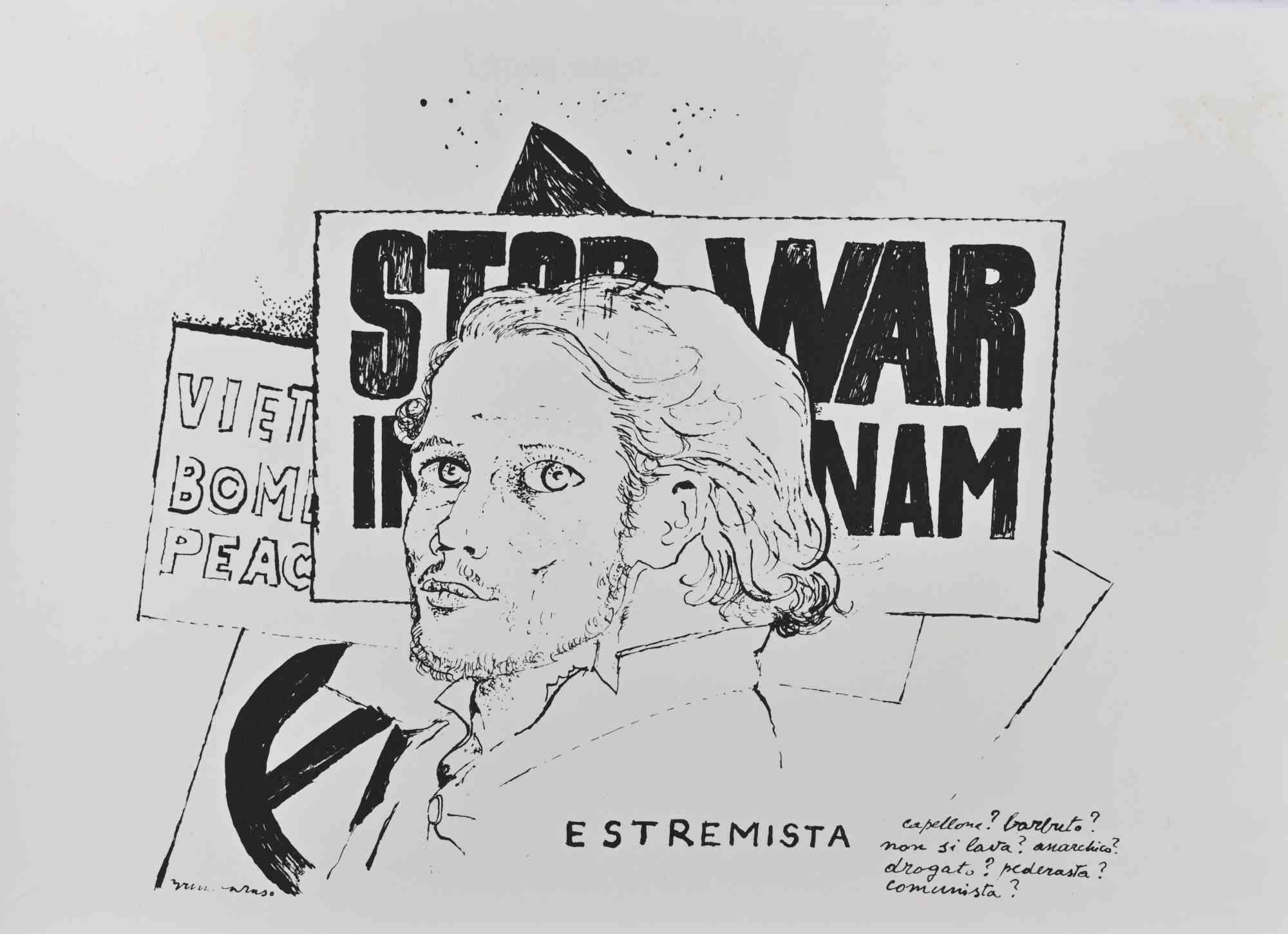 "Stigma" is an Artwork realized in 1970 by the Italian Artist, Bruno Caruso.

Etching on ivory paper. Signed on plate on the left margin.

Printed with hand press by Il Feltro Stamperia, Rome; edition of 99 copies in Arabic numerals and 20 in Roman