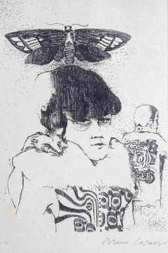 Toreador et Papillon - Etching by Bruno Caruso - 1980s