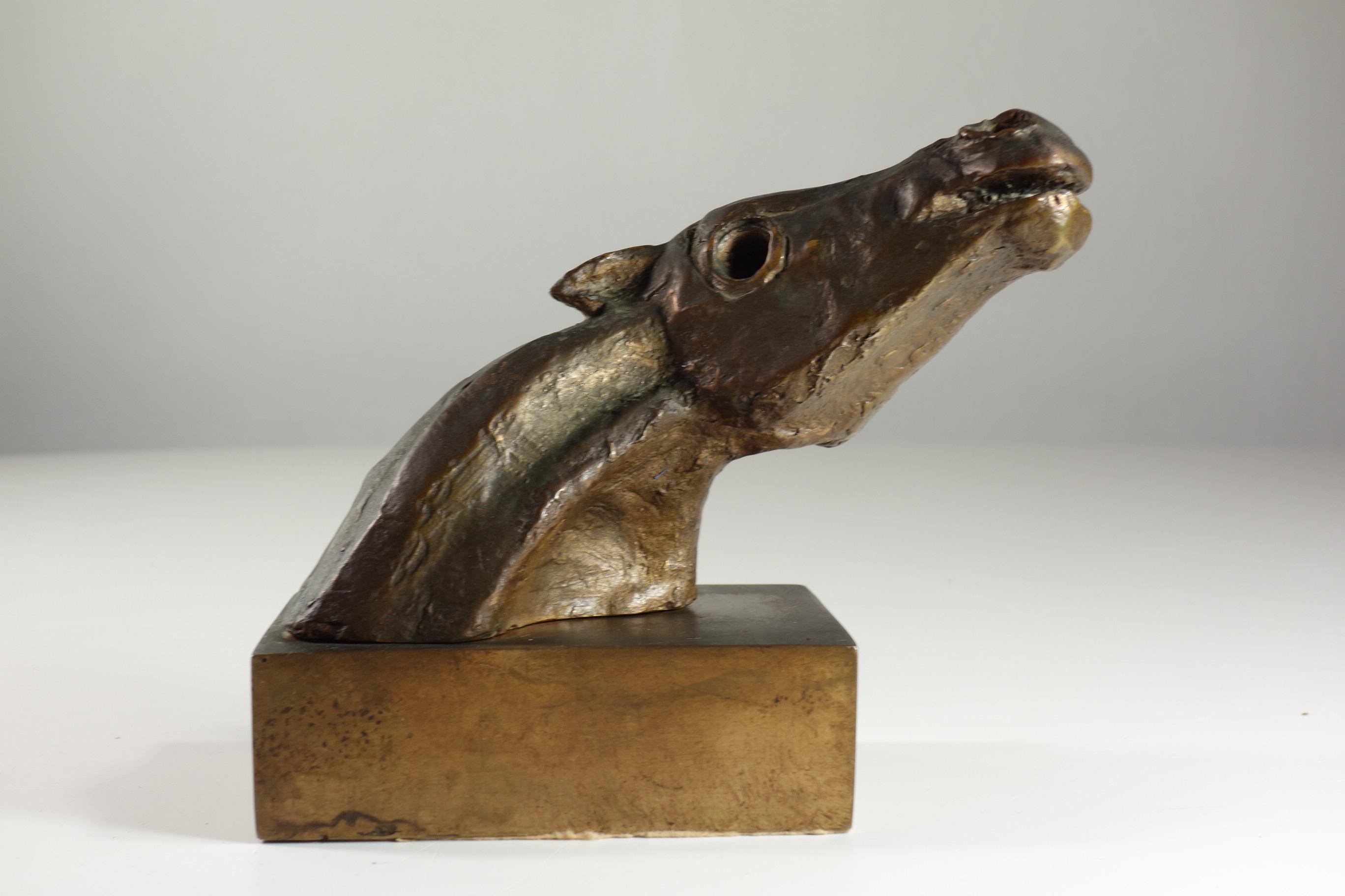 Italiano Bruno Cassinari Scultura di cavallo in bronzo 13/28 in vendita