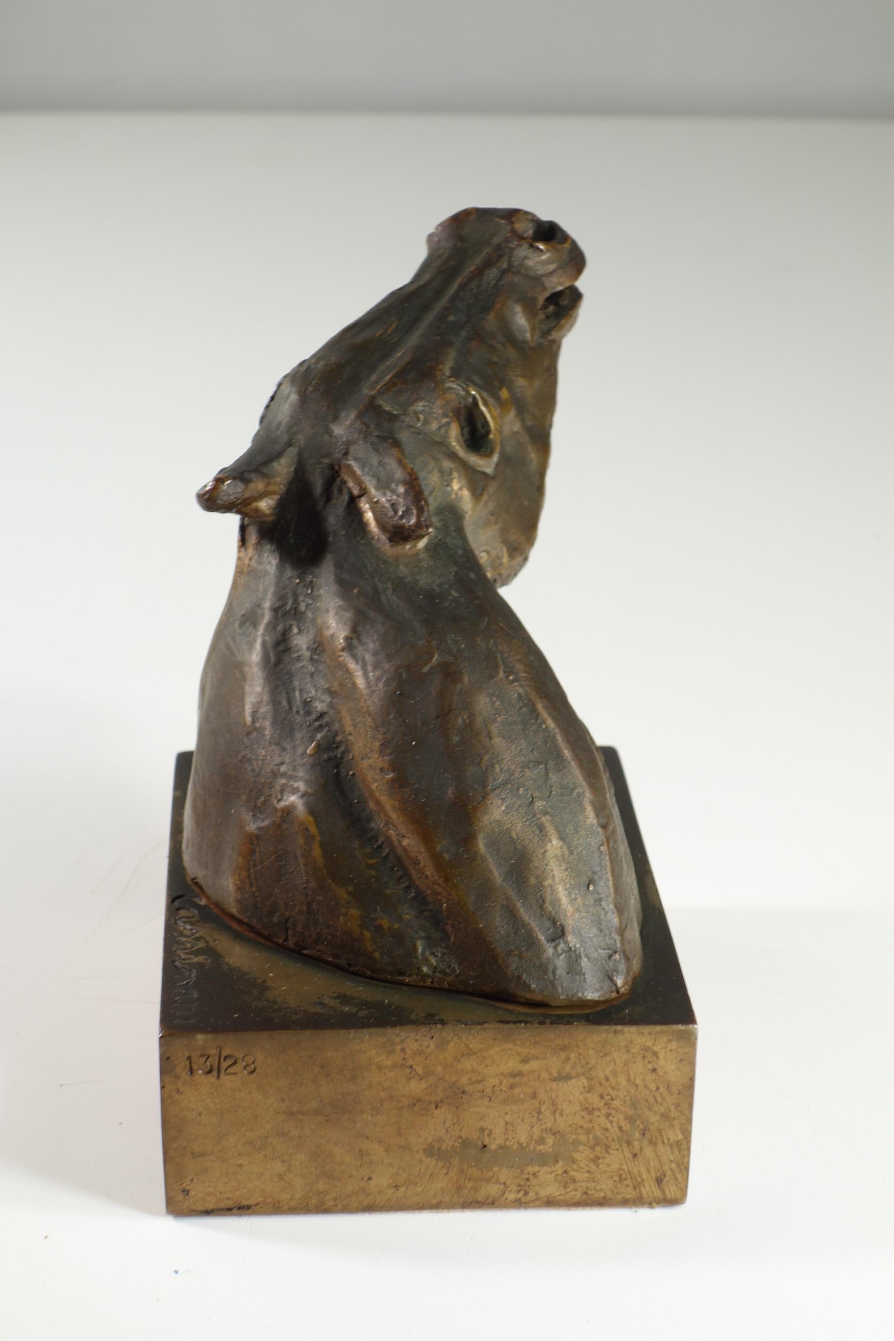 Bruno Cassinari Scultura di cavallo in bronzo 13/28 In condizioni ottime in vendita a Brescia, IT