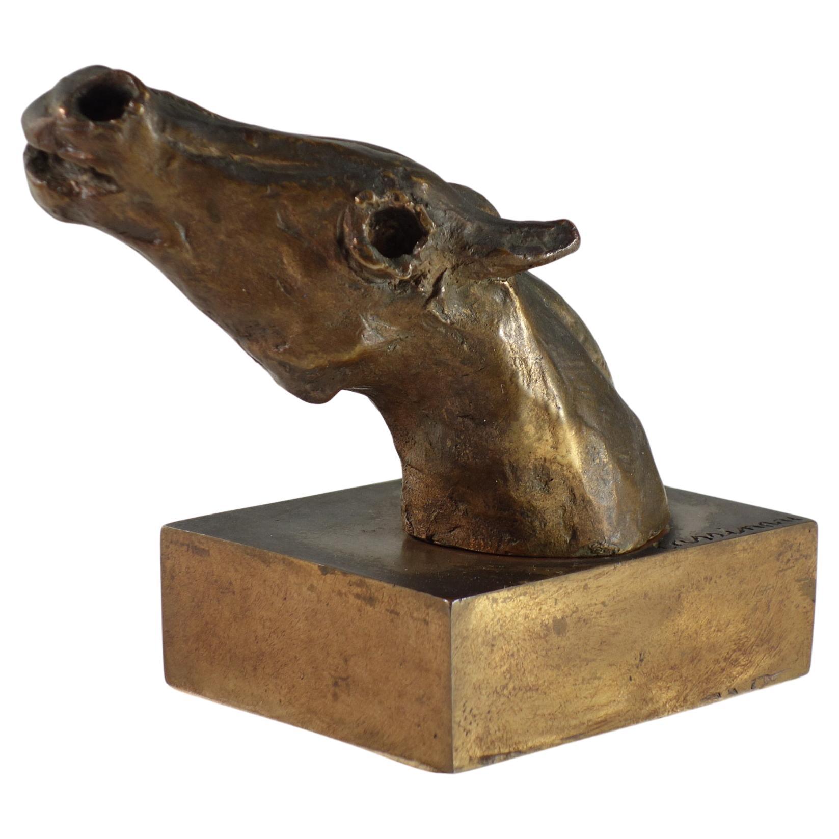 Bruno Cassinari, sculpture italienne de cheval en bronze 13/28