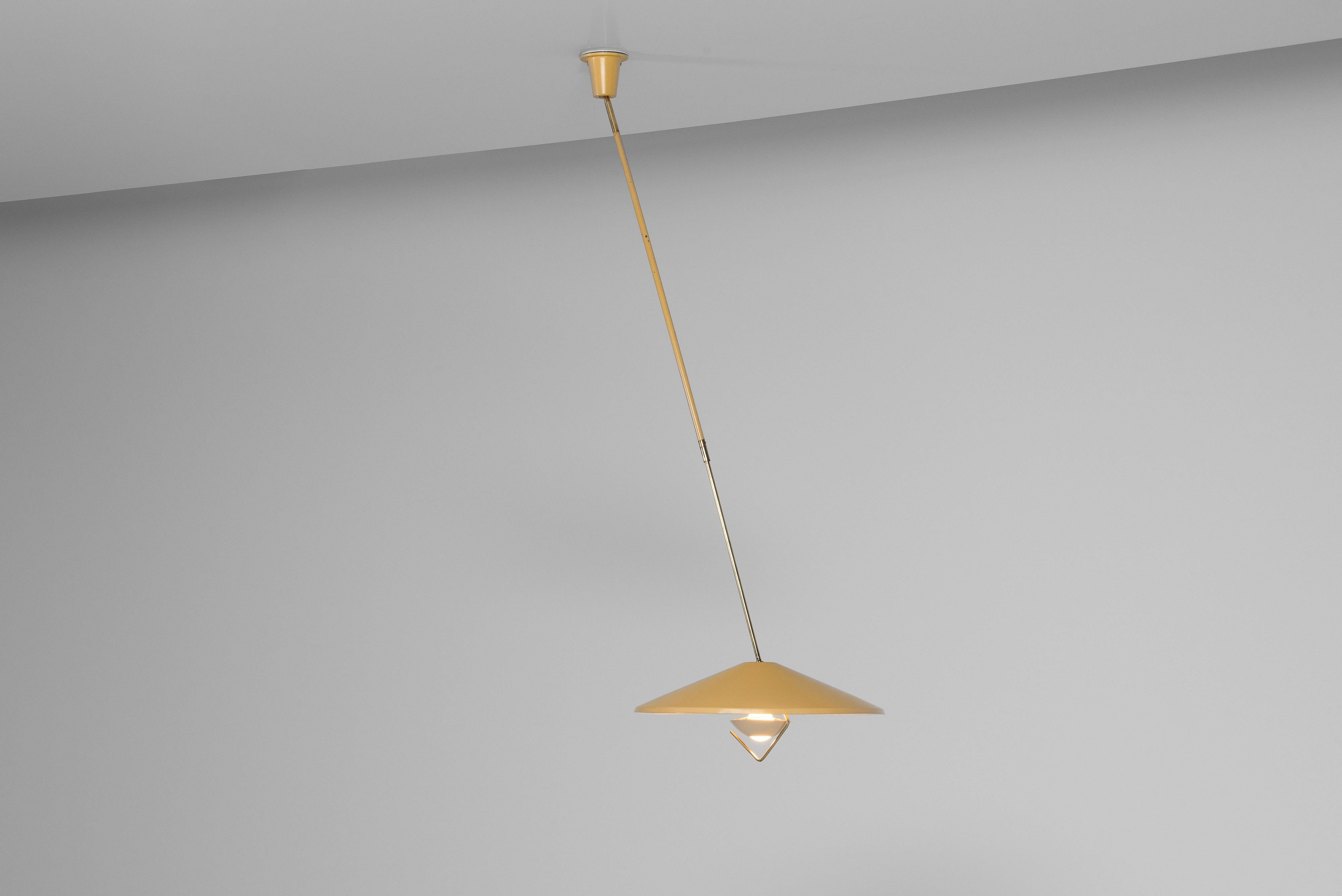 Mid-Century moderno Bruno Cerosa Sospensione telescopica Lumen Italia 1950 in vendita