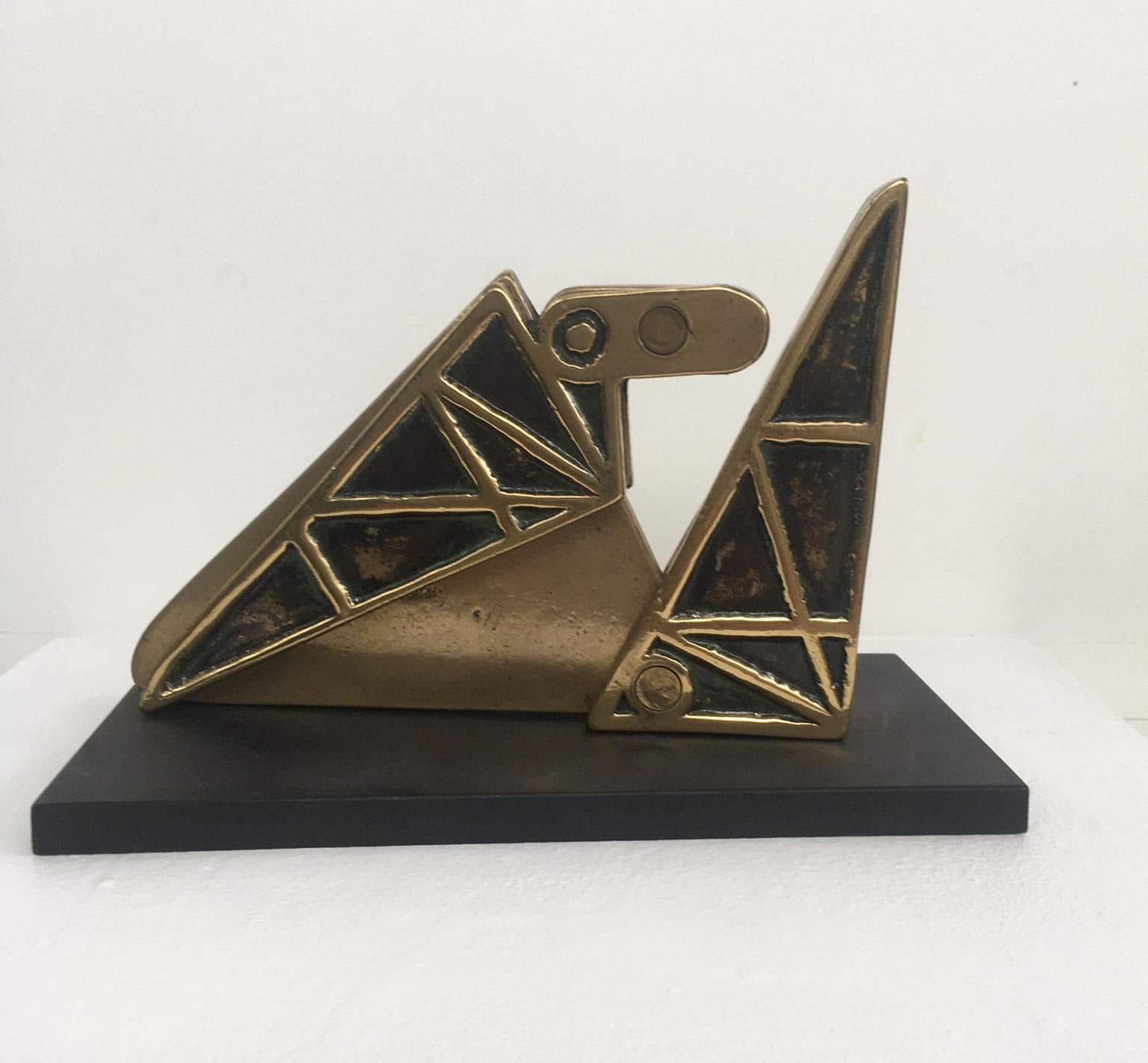 1980 Italia Scultura cinetica astratta in bronzo Bruno Chersicla Opera ludica in vendita 13
