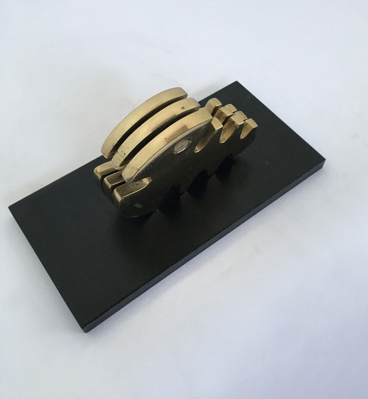 Abstrakte Bronzeskulptur „Vite“, Italien, Bruno Chersicla, 1980 im Angebot 18