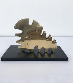 1980 Italia Bruno Chersicla Scultura astratta in bronzo Vite