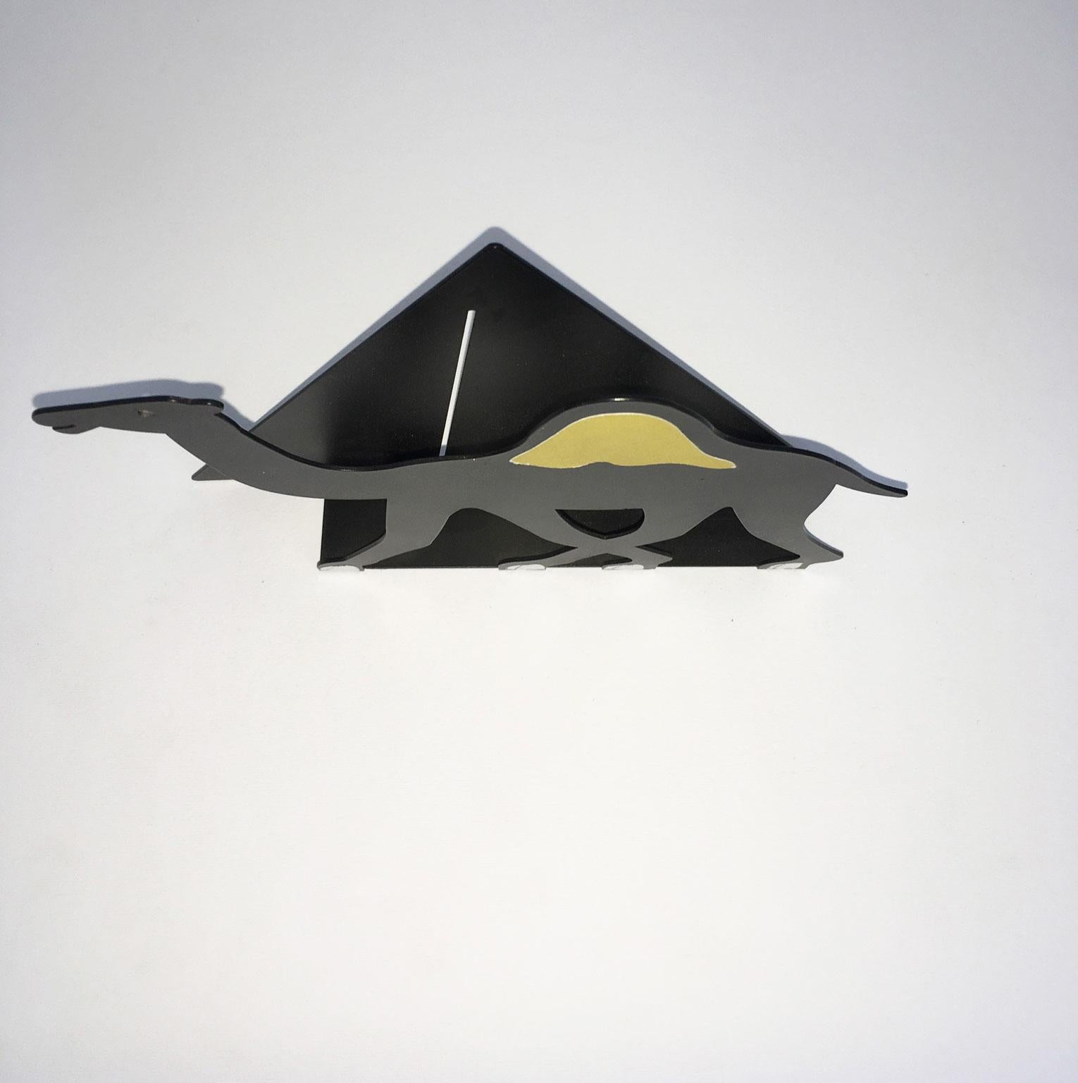Schwarz lackierte Metallskulptur Egitto, Bruno Chersicla, Italien, 1980 im Angebot 7