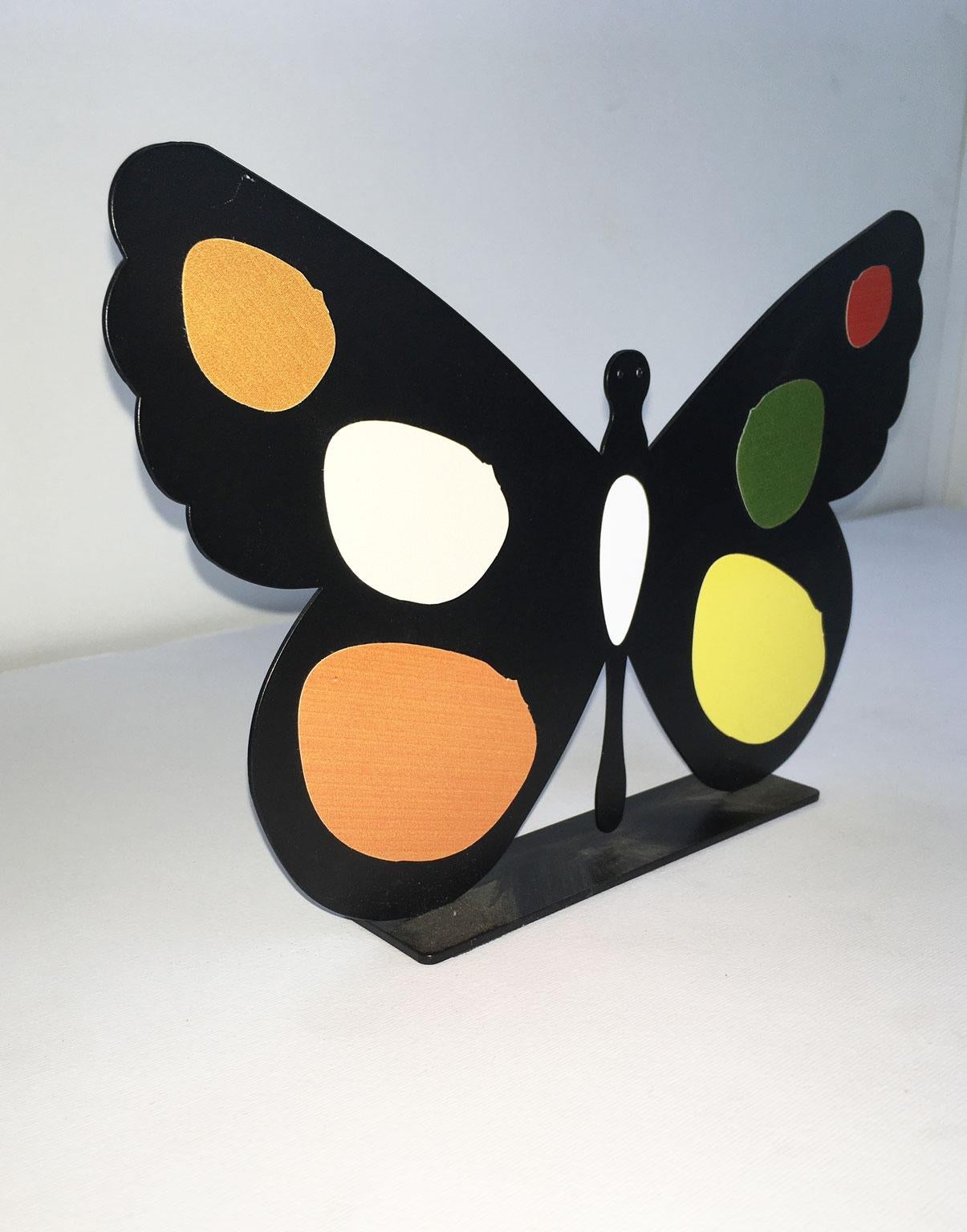 Italy 1980 Bruno Chersicla Volavola White Painted Metal Sculpture Butterfly For Sale 15
