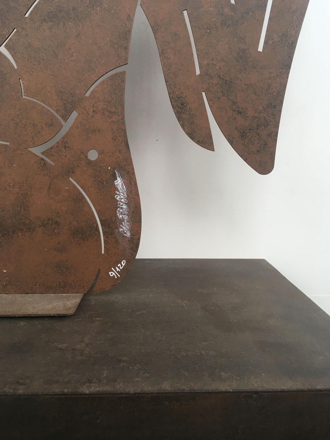 Rust Angel Italy 1980 Post-Modern Abstract Sculpture Bruno Chersicla For Sale 5