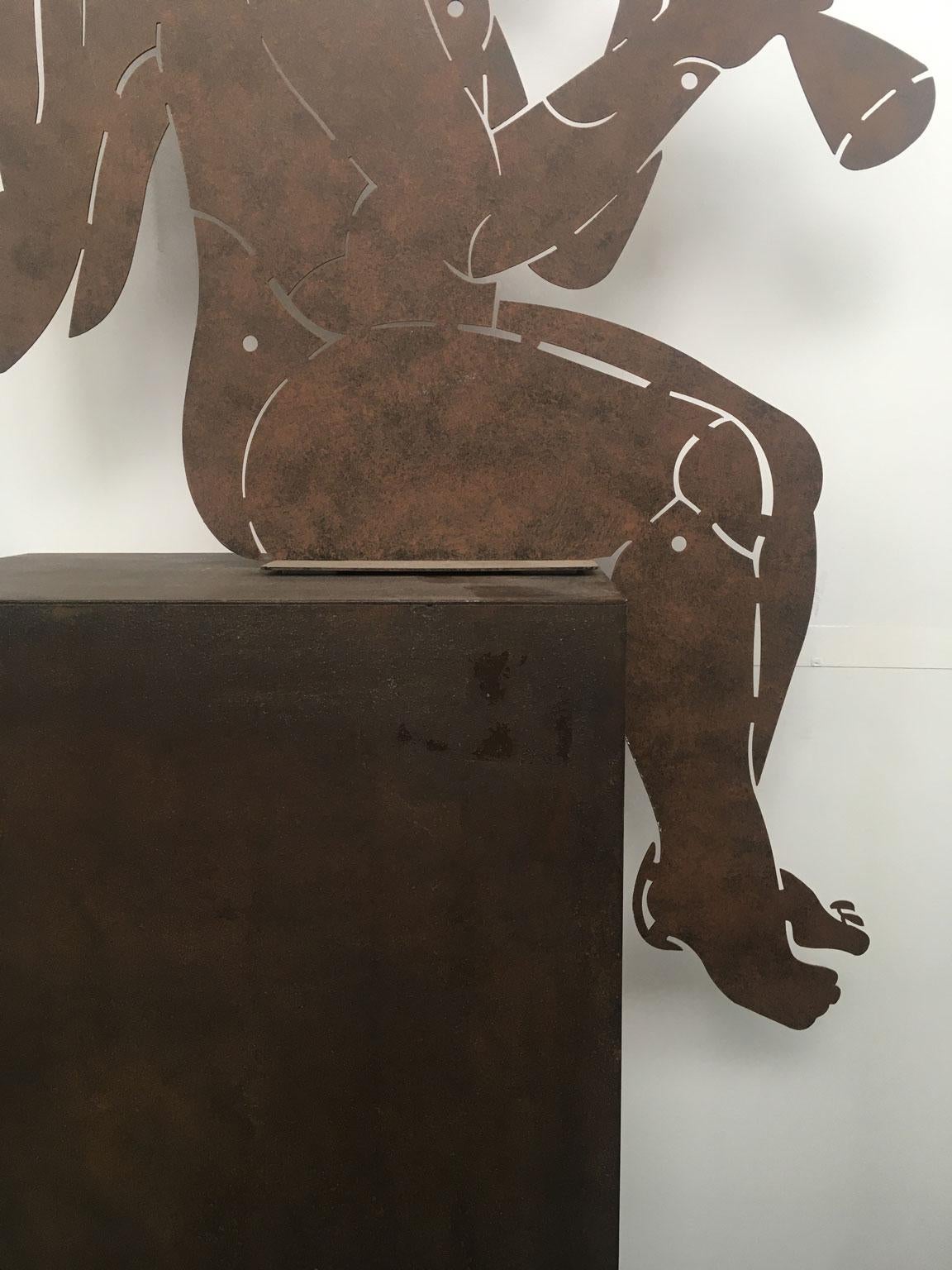 Sculpture abstraite post-moderne « Rust Angel Italy » de Bruno Chersicla, 1980 en vente 8