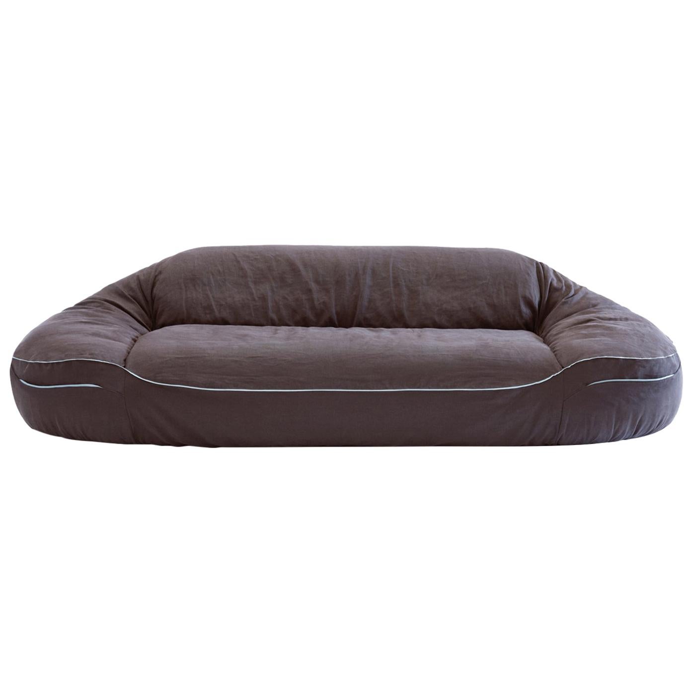 Bruno Chocolate Sofa by Marco Cattano and Chiara Salvucci  For Sale