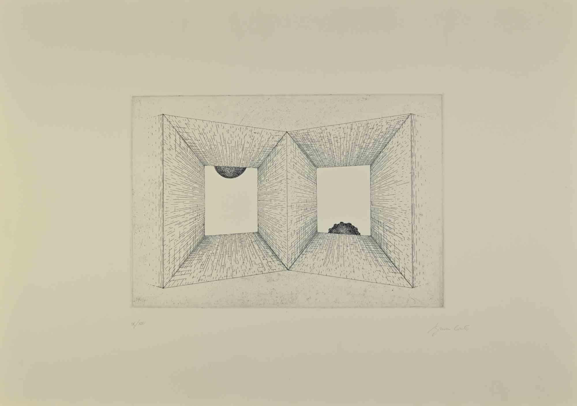 Perspective - Etching by Bruno Conte - 1980 For Sale 1