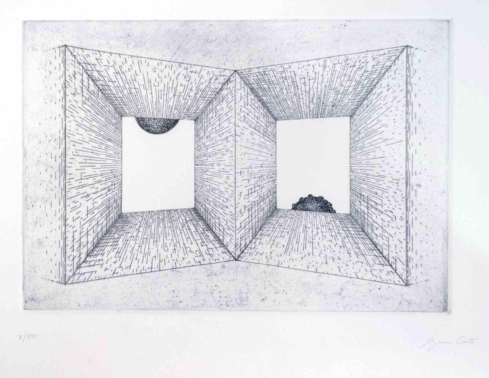 Perspective - Etching by Bruno Conte - 1980