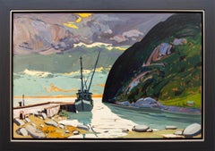 Lac St-Andre a Port au Persil - Siglo XX, expresionismo, óleo sobre tabla