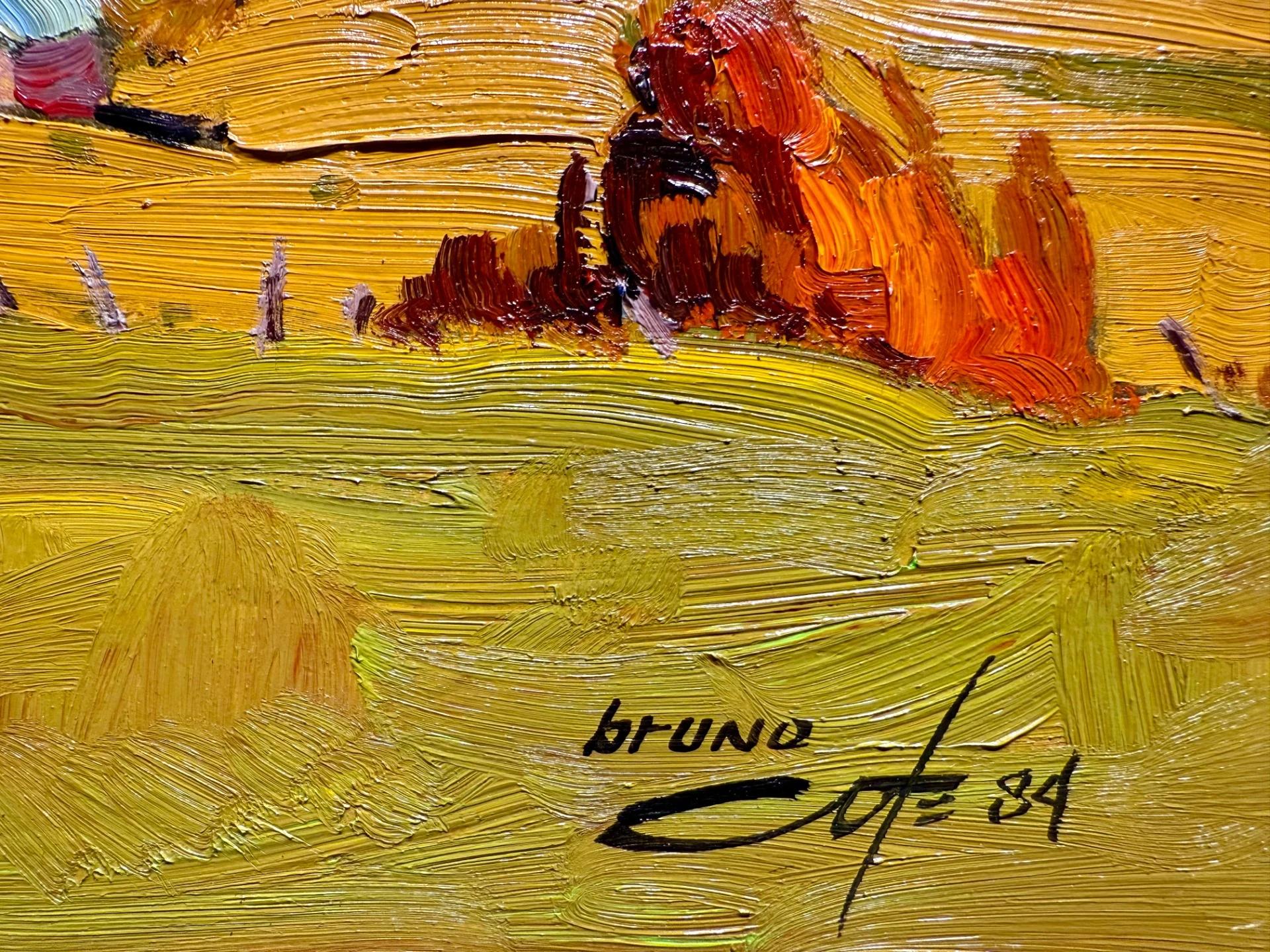 Bruno Côté, Kanadier, 1940-2010
L'île-aux-Coudres Quebec, 1984
Öl auf Masonit
12 x 16 Zoll
Signiert und datiert ' unten rechts;
Verso signiert und betitelt
gerahmt