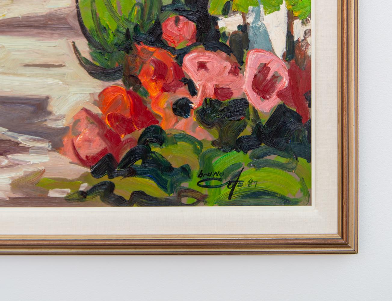 Reford Gardens (Jardin de Metis) - 20th century, expressionistic, oil on board 1