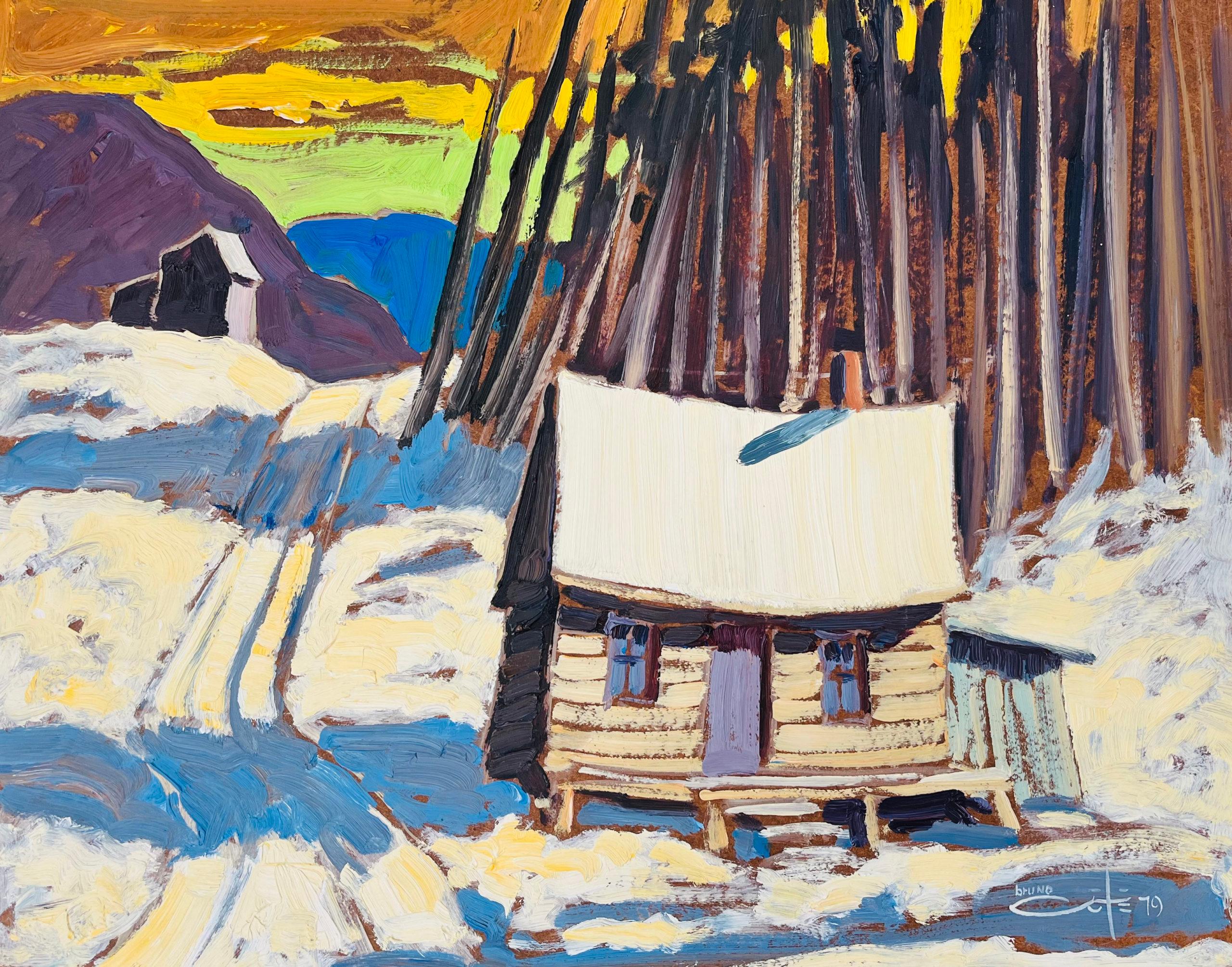 Landscape Painting de Bruno Côté - Saint-Achillée, Quebec