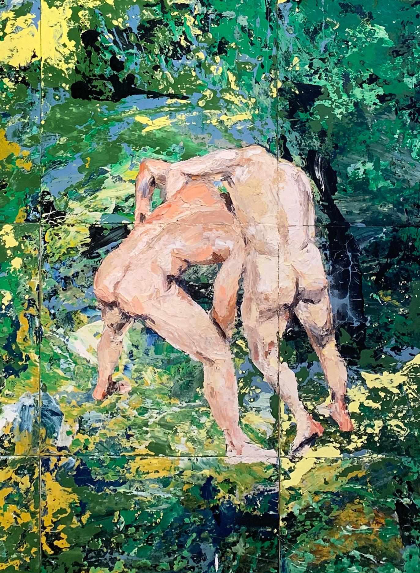 Caïn and Abel II - Contemporary Painting by Bruno DESPLANQUES