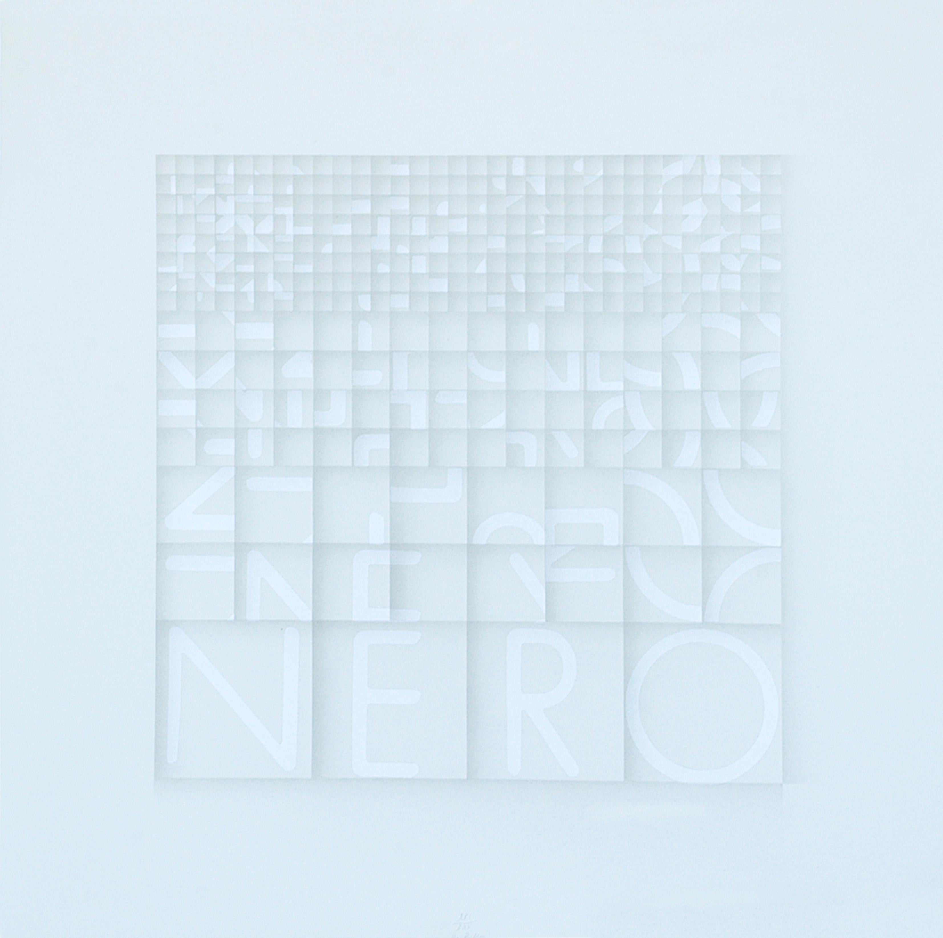 Bruno Di Bello Abstract Print - Nero (Black) - Screen Print by Bruno di Bello - 1980 ca.