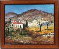 South of France Landscape in the Drome, signed original oil painting