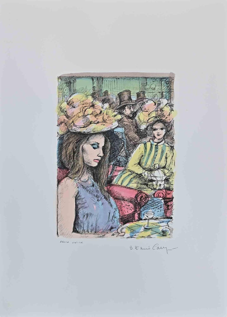 Bruno Emiro Callegari - At the Bar - Lithograph by B.E. Callegari ...
