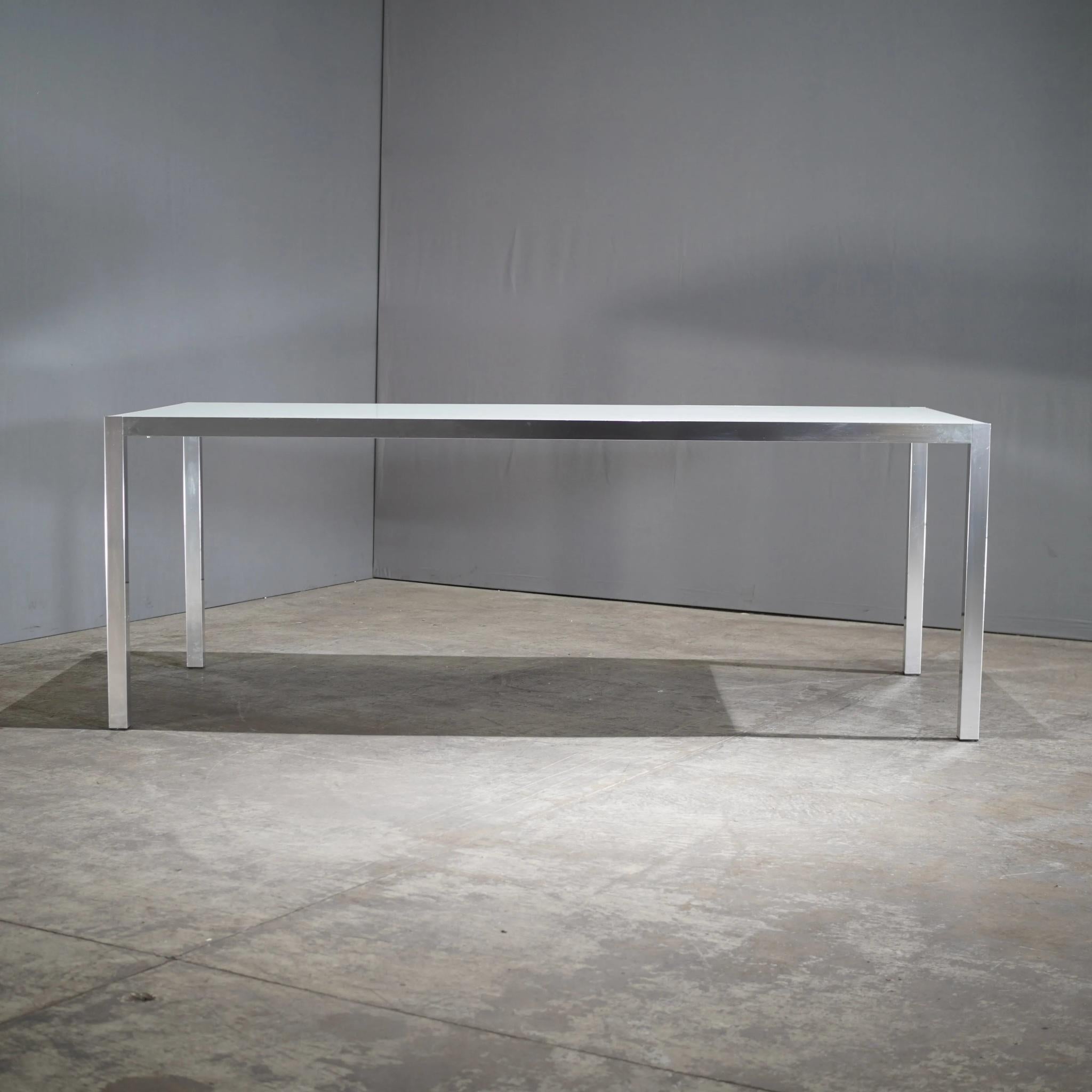 Italian Bruno Fattorini for MDF Italia Glass Dining Table
