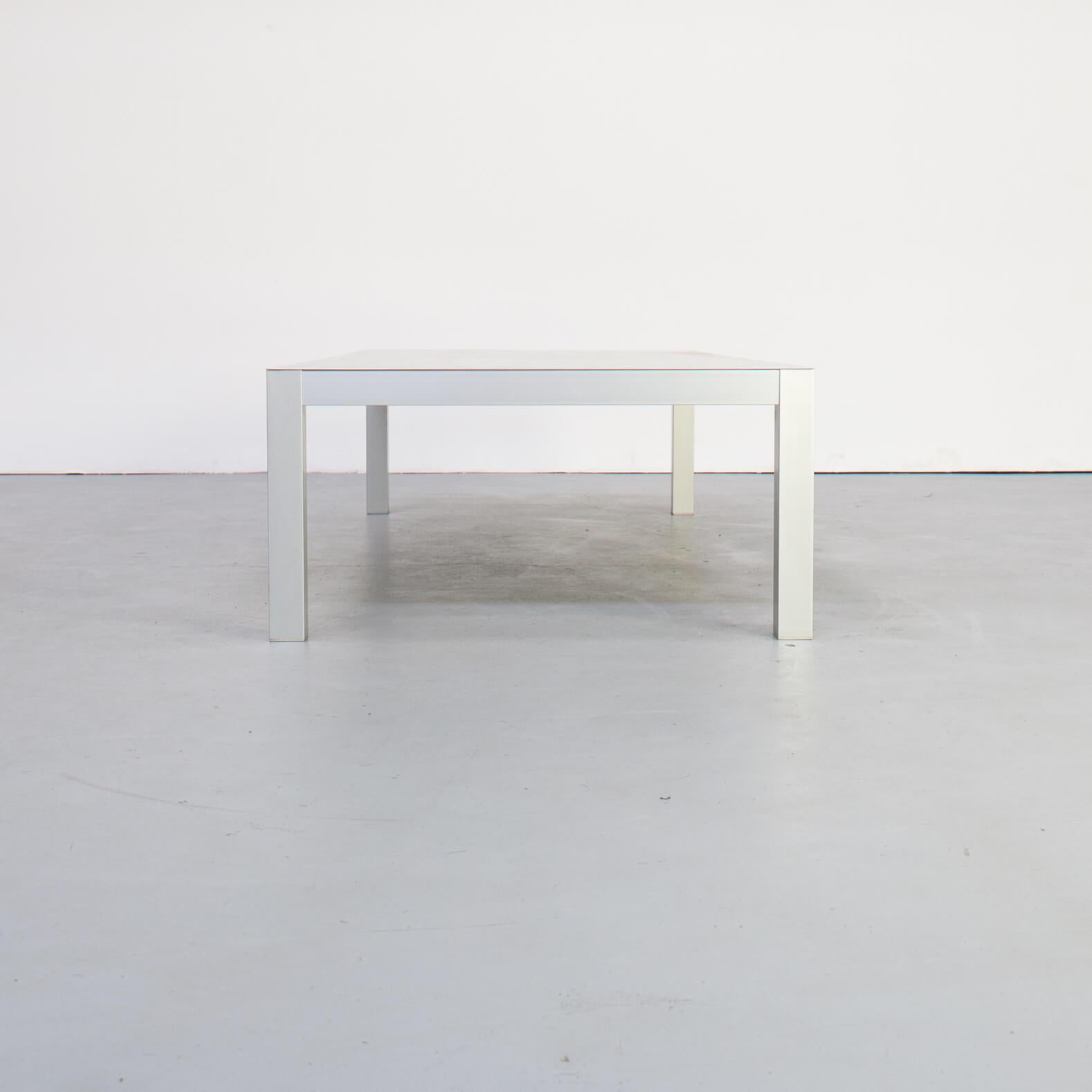 Aluminum Bruno Fattorini Metal ‘LIM’ Coffee Table for MDF Italia For Sale