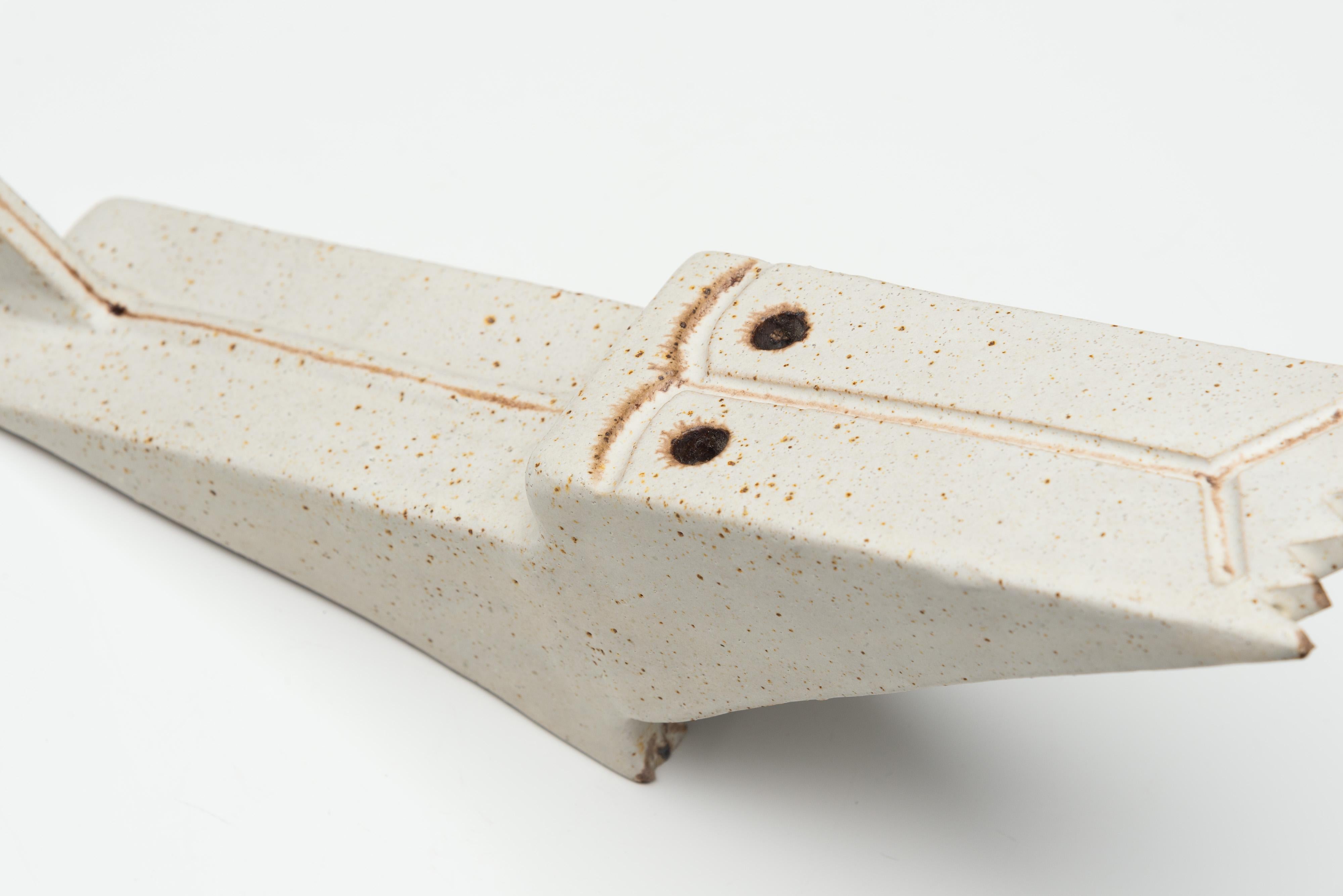 Bruno Gambone escultura abstracta cocodrilo Italia 1975 Italiano en venta