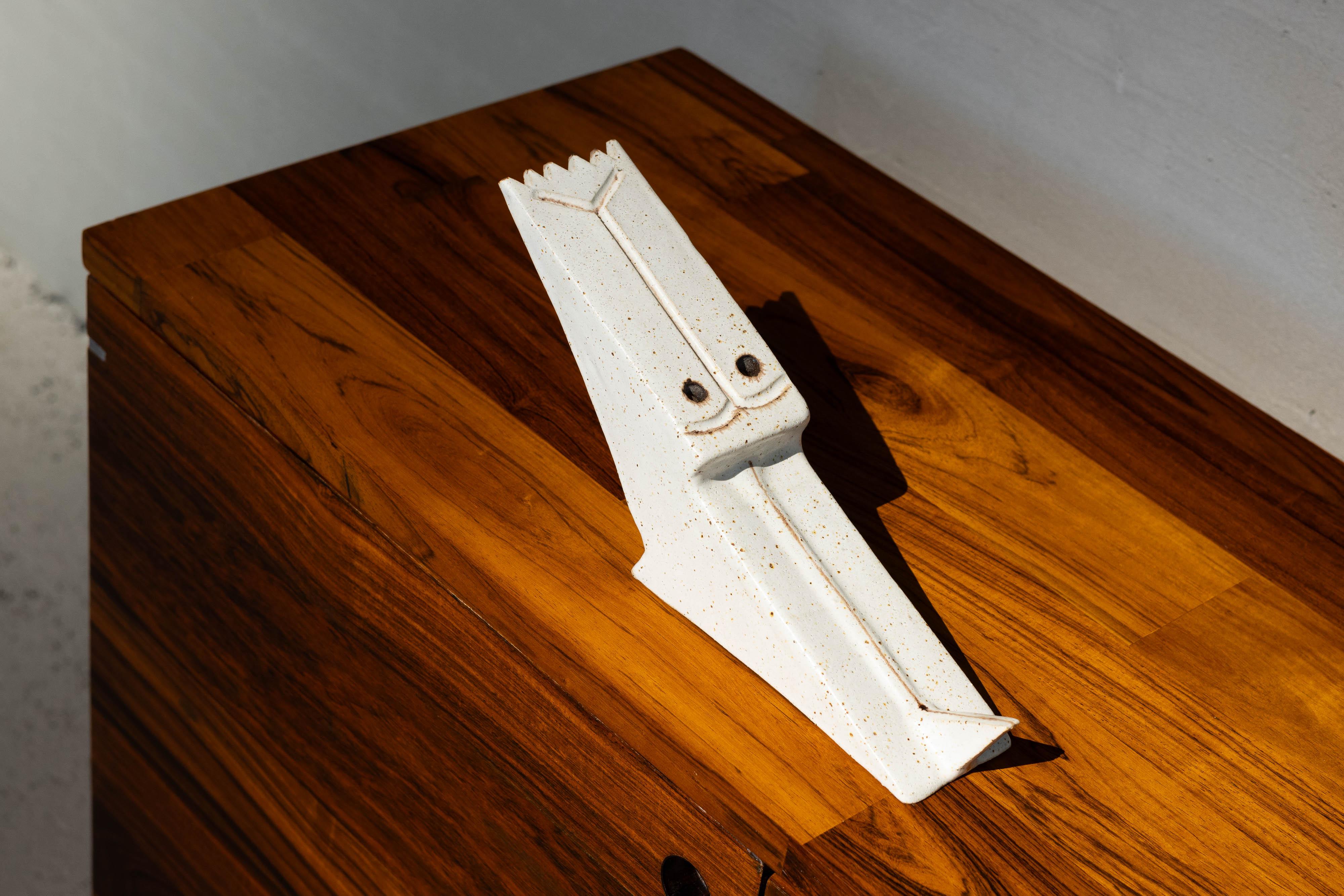 Bruno Gambone escultura abstracta cocodrilo Italia 1975 en venta 2