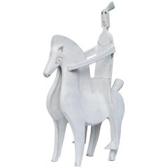 Bruno Gambone Art Pottery Knight Sculpture, 1980s