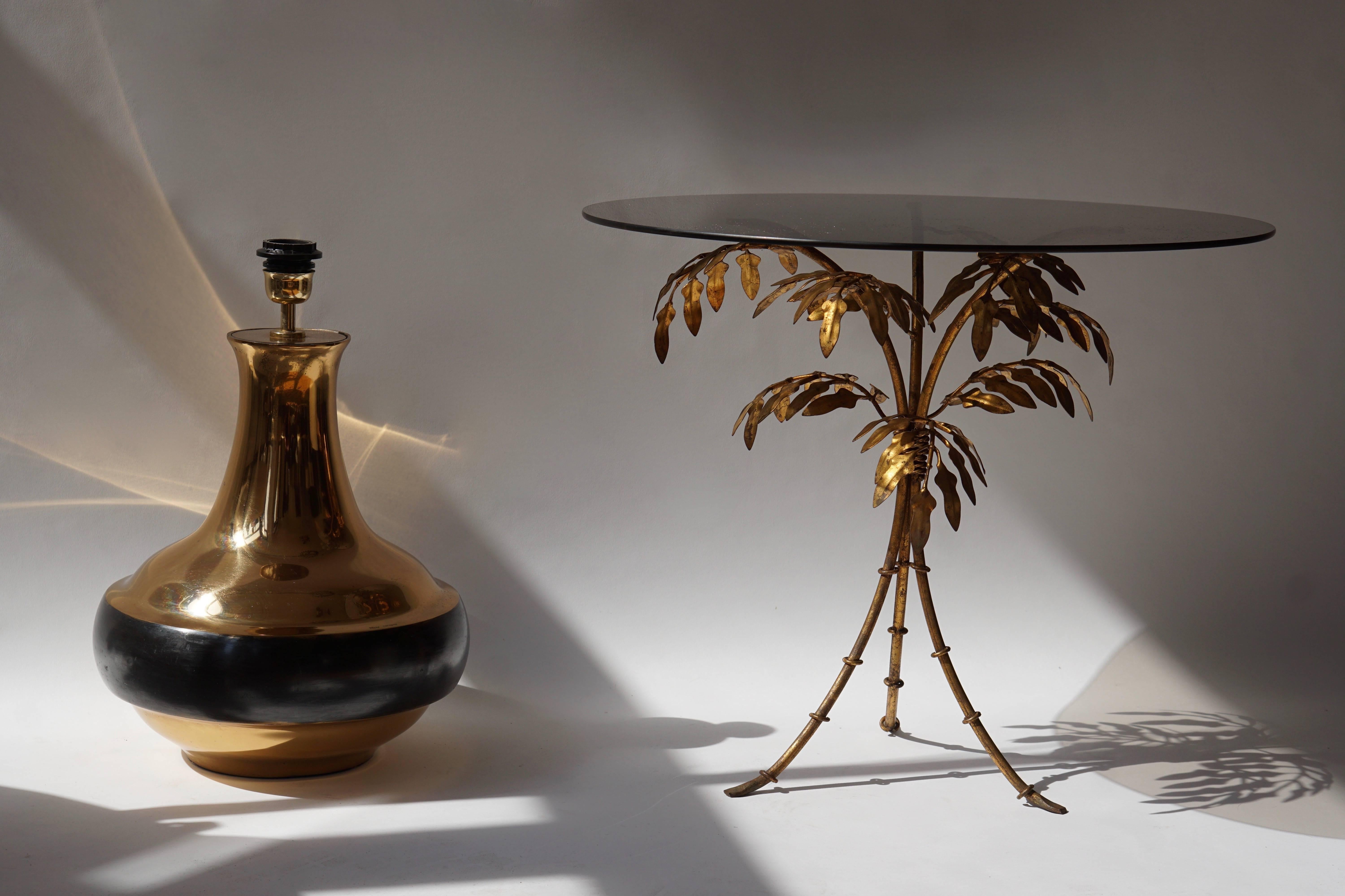 Bruno Gambone Bronze Gilded Table Lamp For Sale 3
