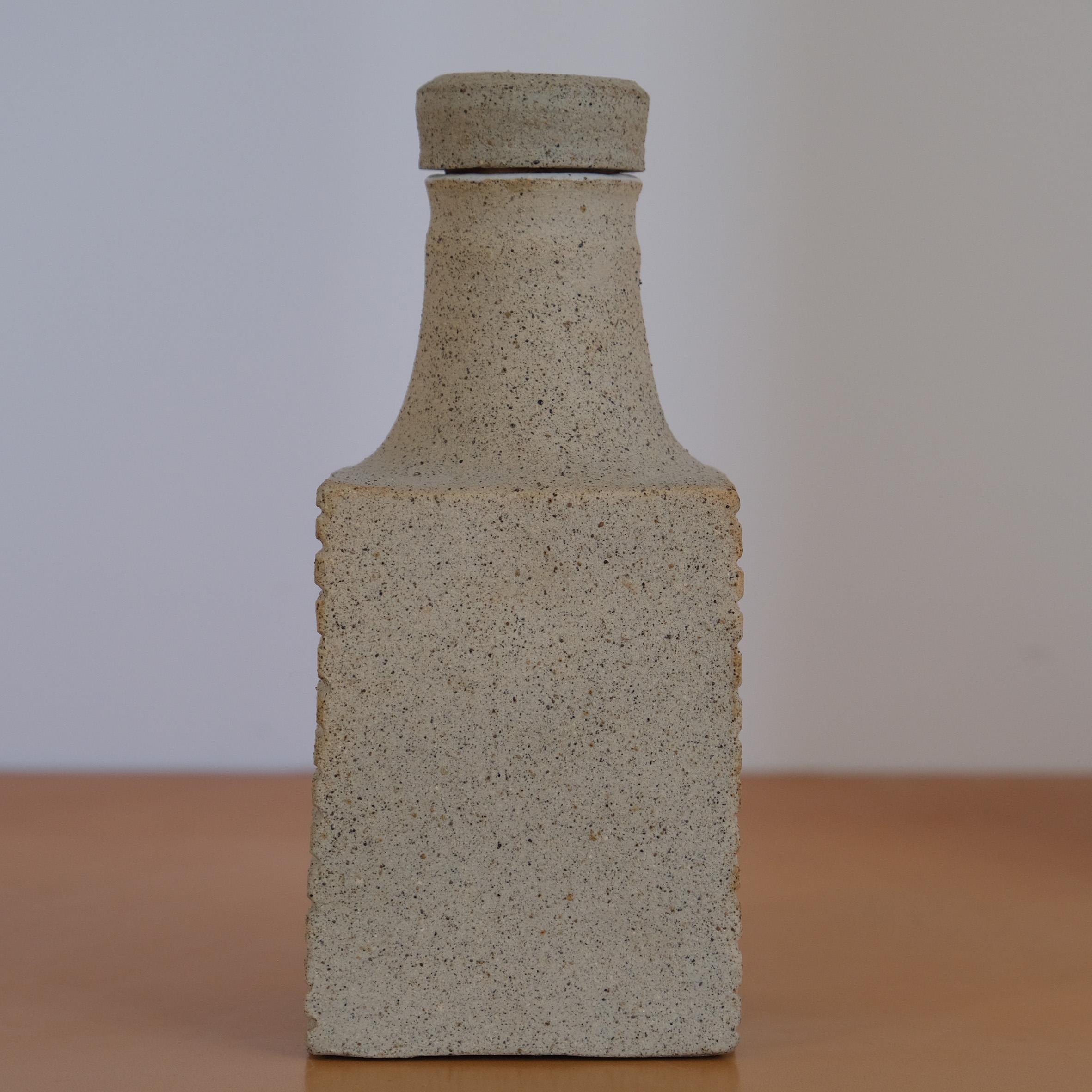 Modern Bruno Gambone, Ceramic Bottle, Italy, 1980s For Sale