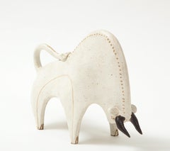 Bruno Gambone Ceramic Bull Sculpture, Italy, 1970s
