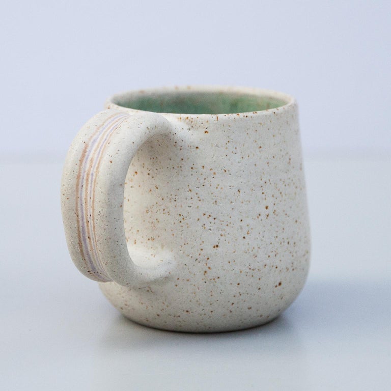 Mid-Century Modern Bruno Gambone Ceramic Coffee Cups Set of 10 For Sale
