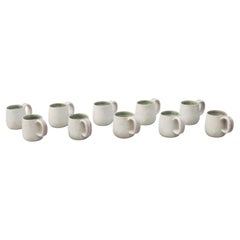 Vintage Bruno Gambone Ceramic Coffee Cups Set of 10