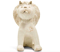 Bruno Gambone Ceramic "Seated Lion" Sculpture, 1990s