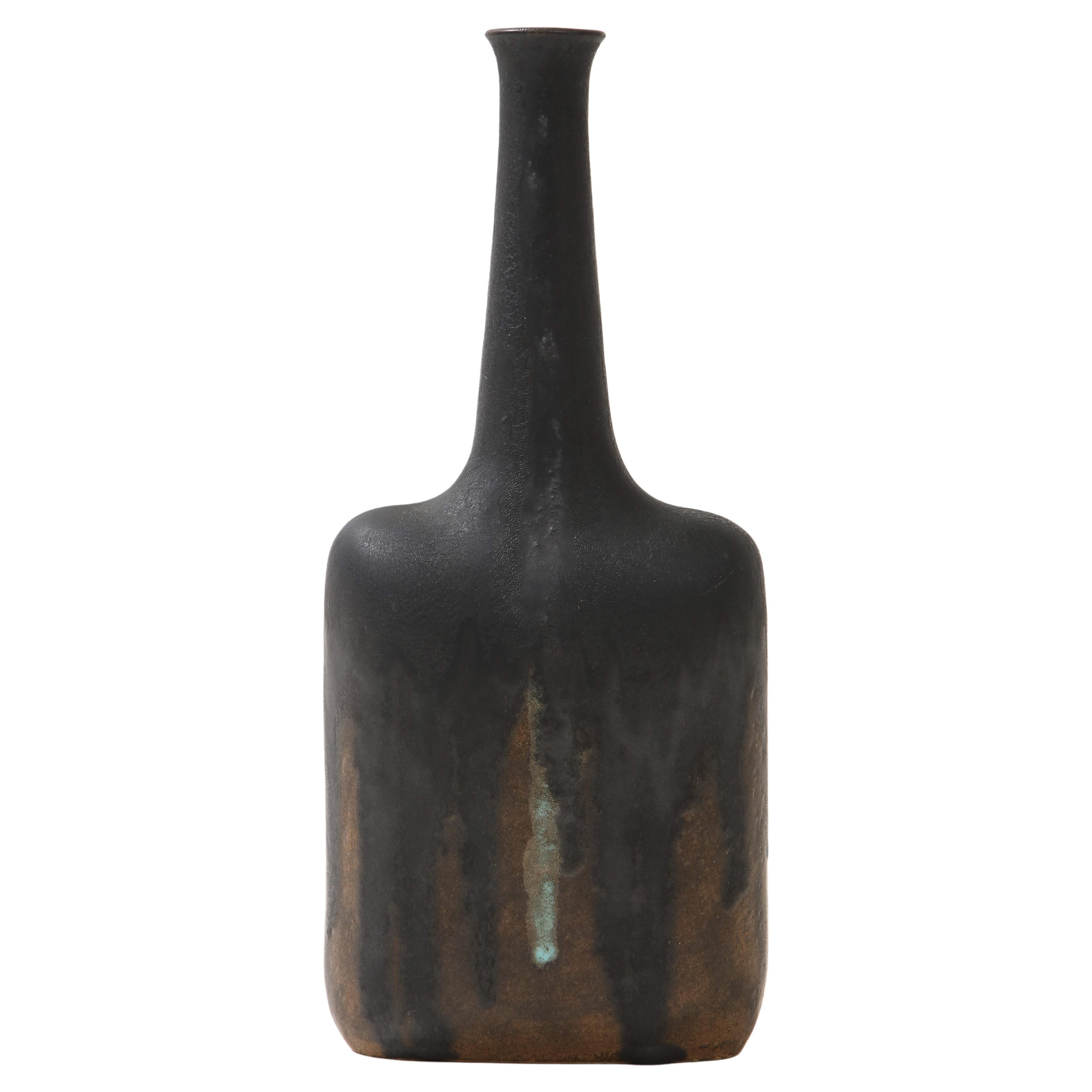 Jan van der Vaart, Avant-Garde Pottery, Bronze Glazed Stoneware Vase at ...