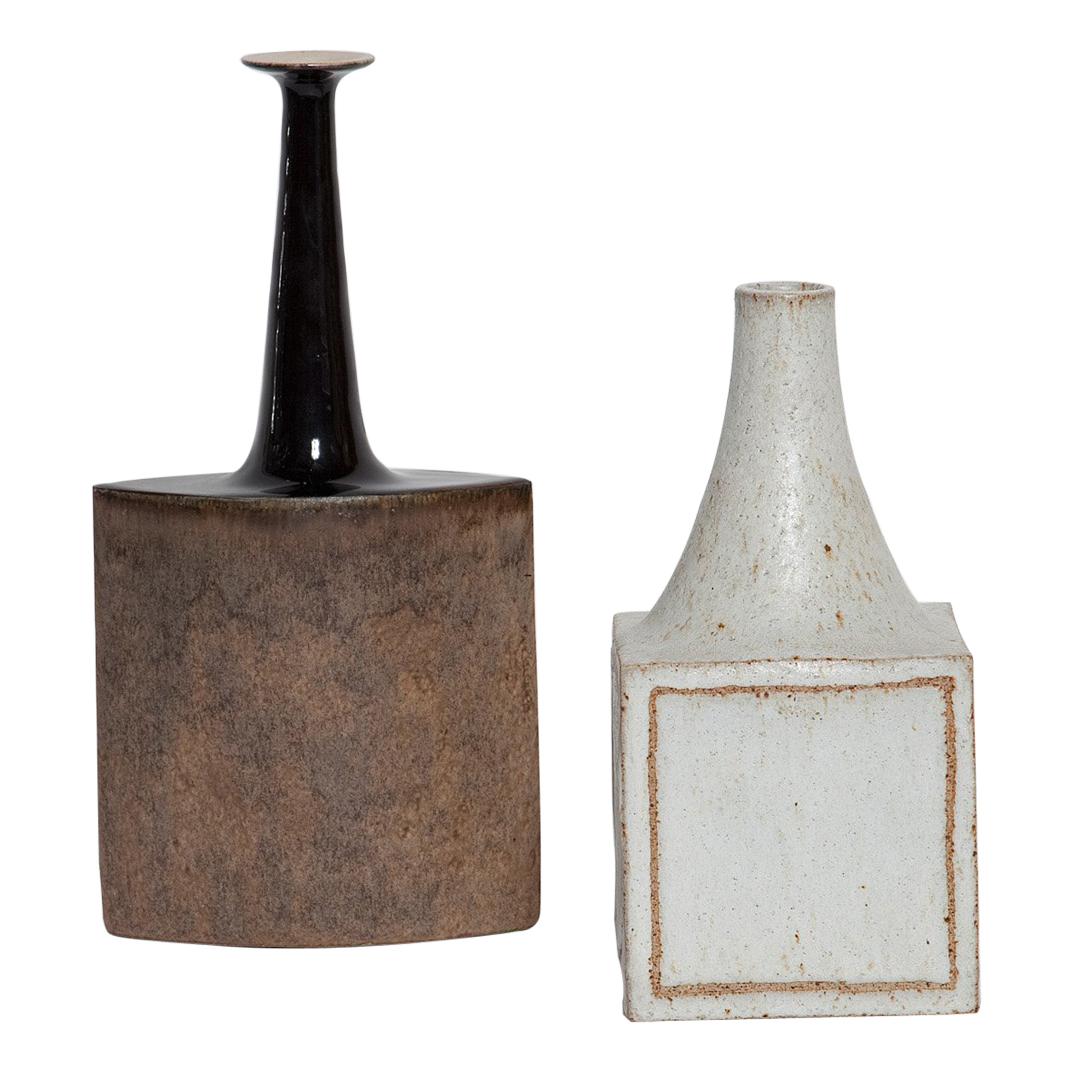 Brown Bruno Gambone Ceramic Vase