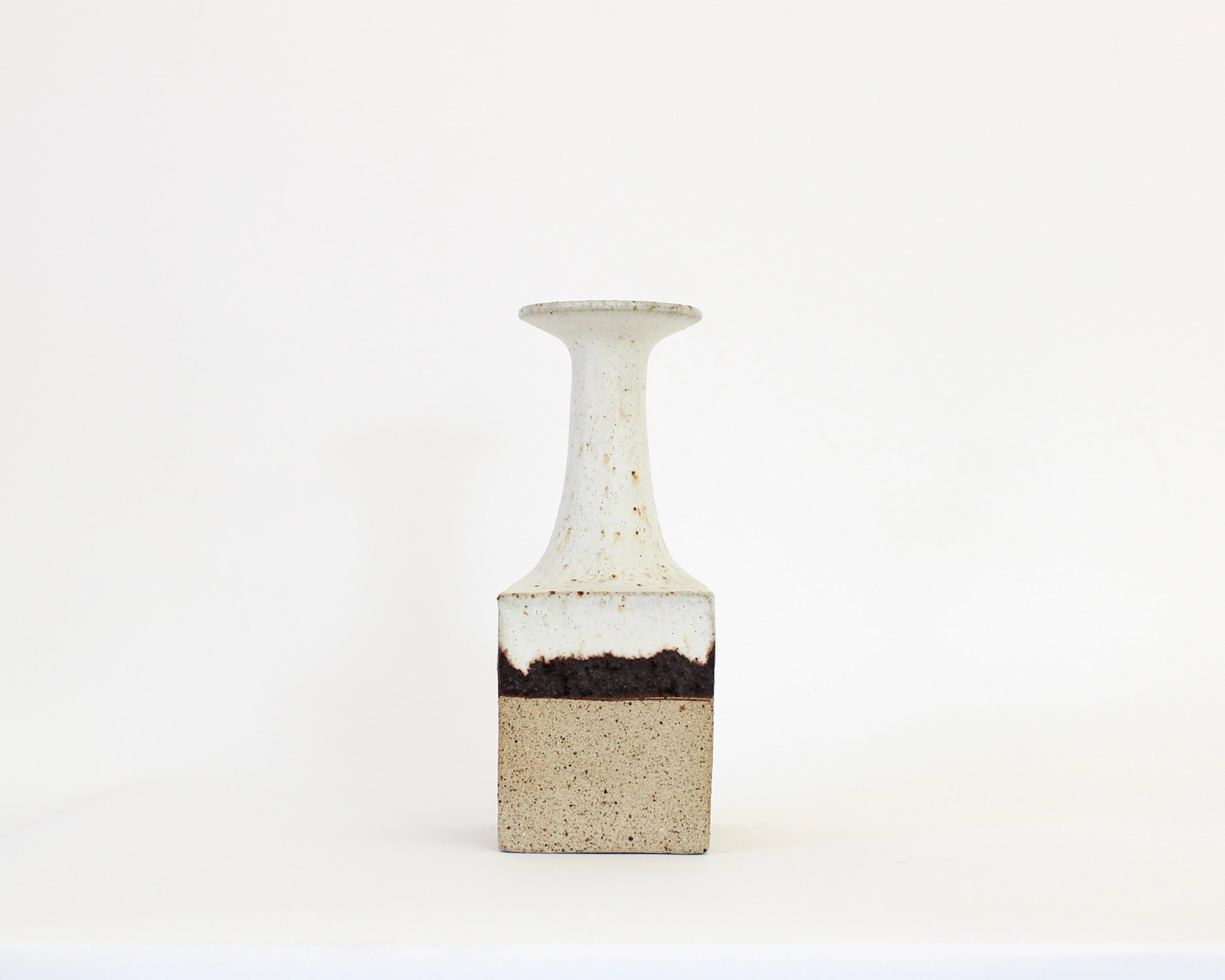 Mid-Century Modern Bruno Gambone Glazed Ceramic Bottle Vase, Italy, circa 1970