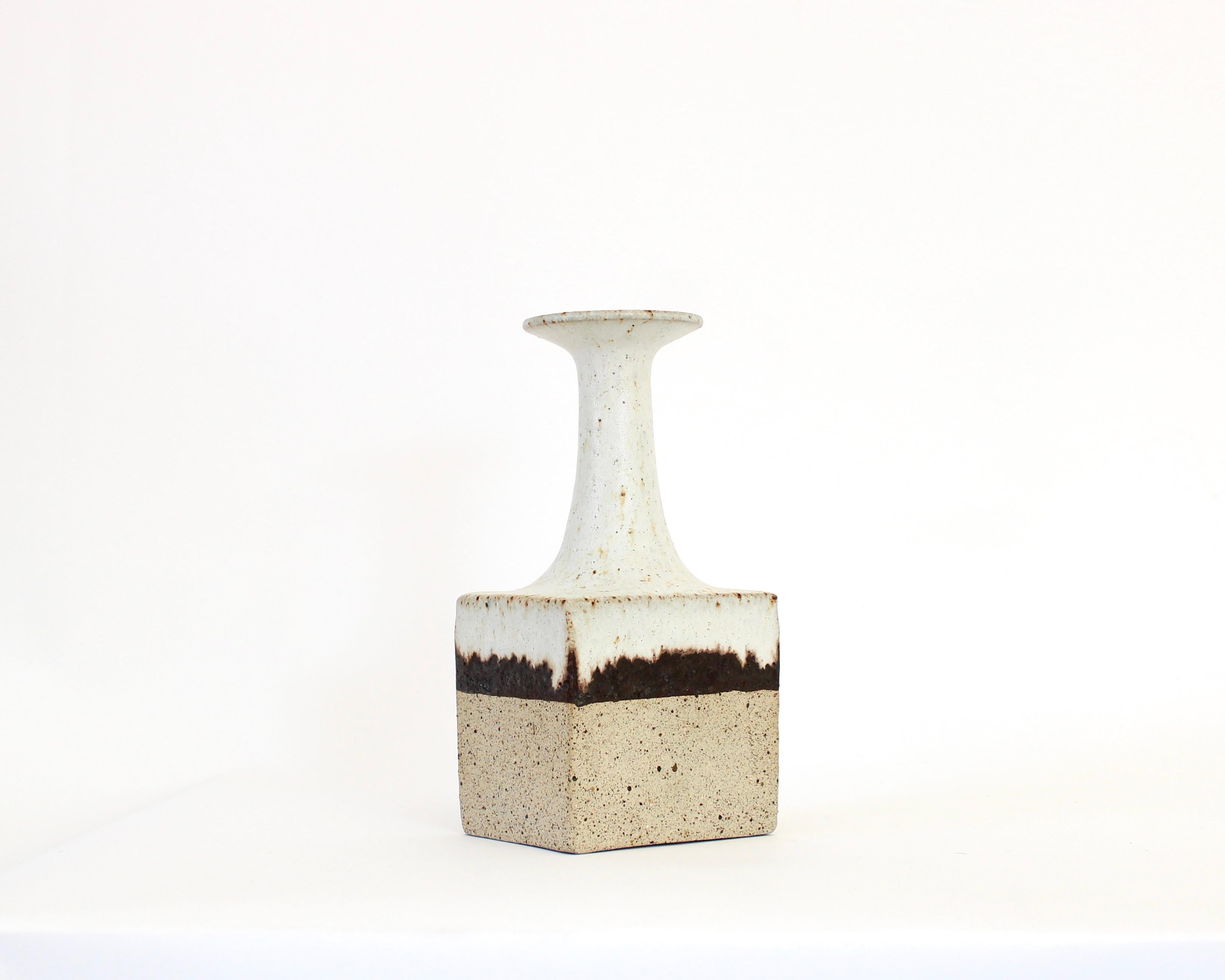 Late 20th Century Bruno Gambone Glazed Ceramic Bottle Vase, Italy, circa 1970