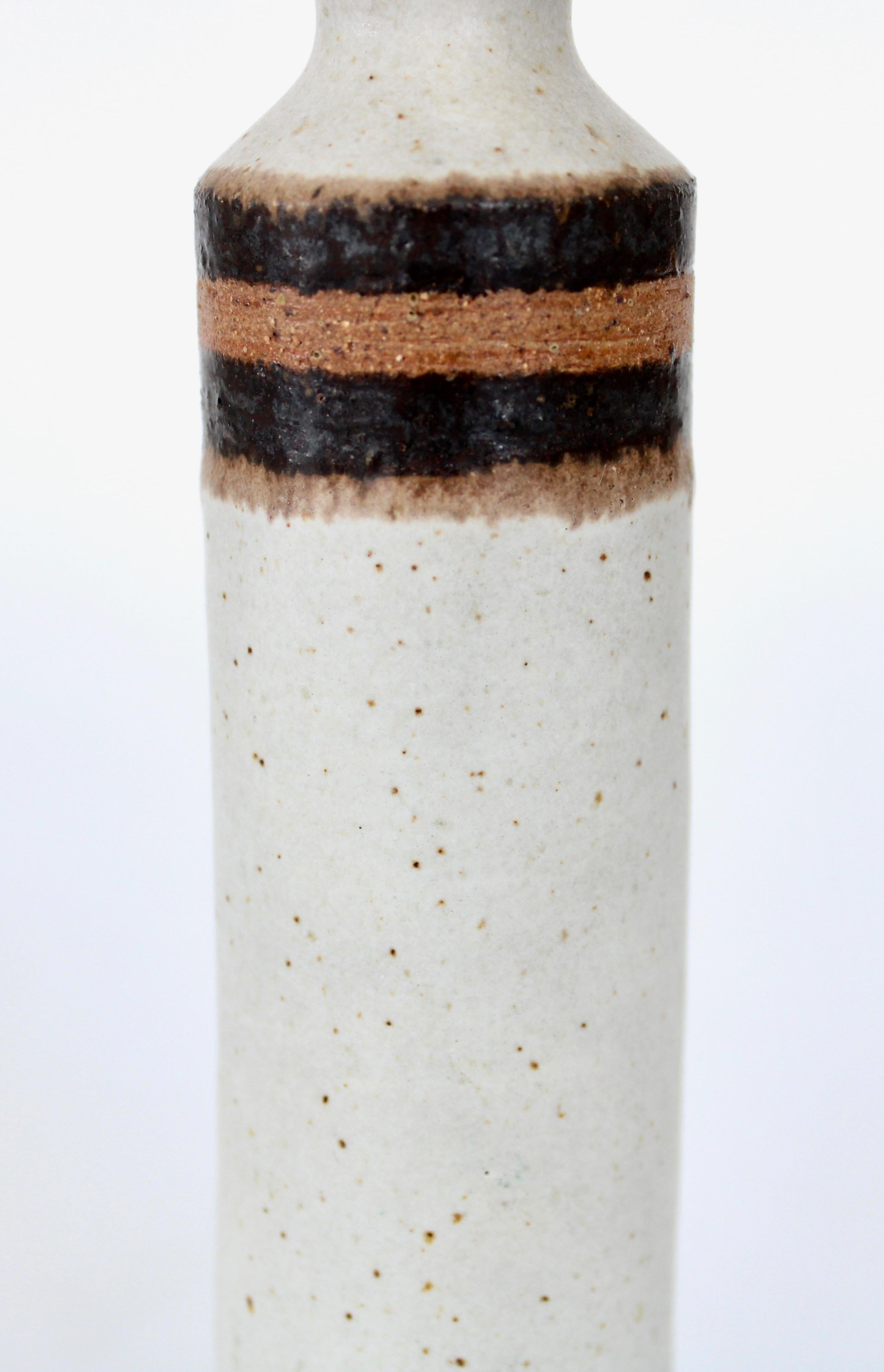 Bruno Gambone Glazed Ceramic Mini Bottle Vase Italy, circa 1970 In Good Condition In Chicago, IL