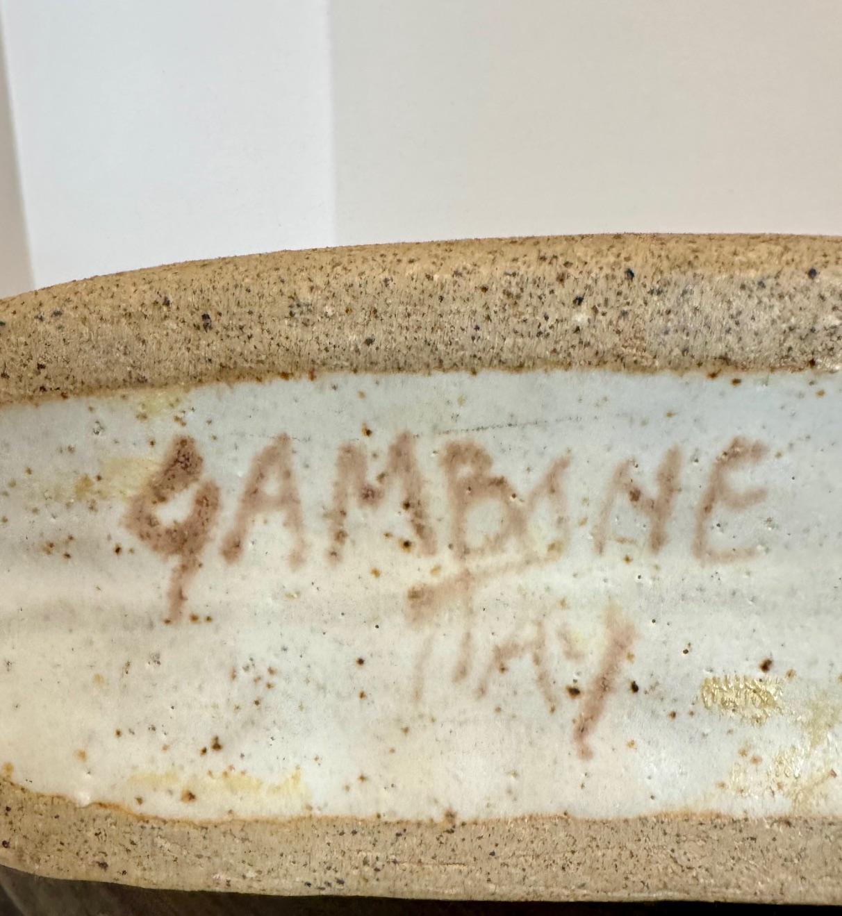 Bruno Gambone Italienische dekorative Mitte des Jahrhunderts Satz von 2 Keramikvasen im Angebot 8